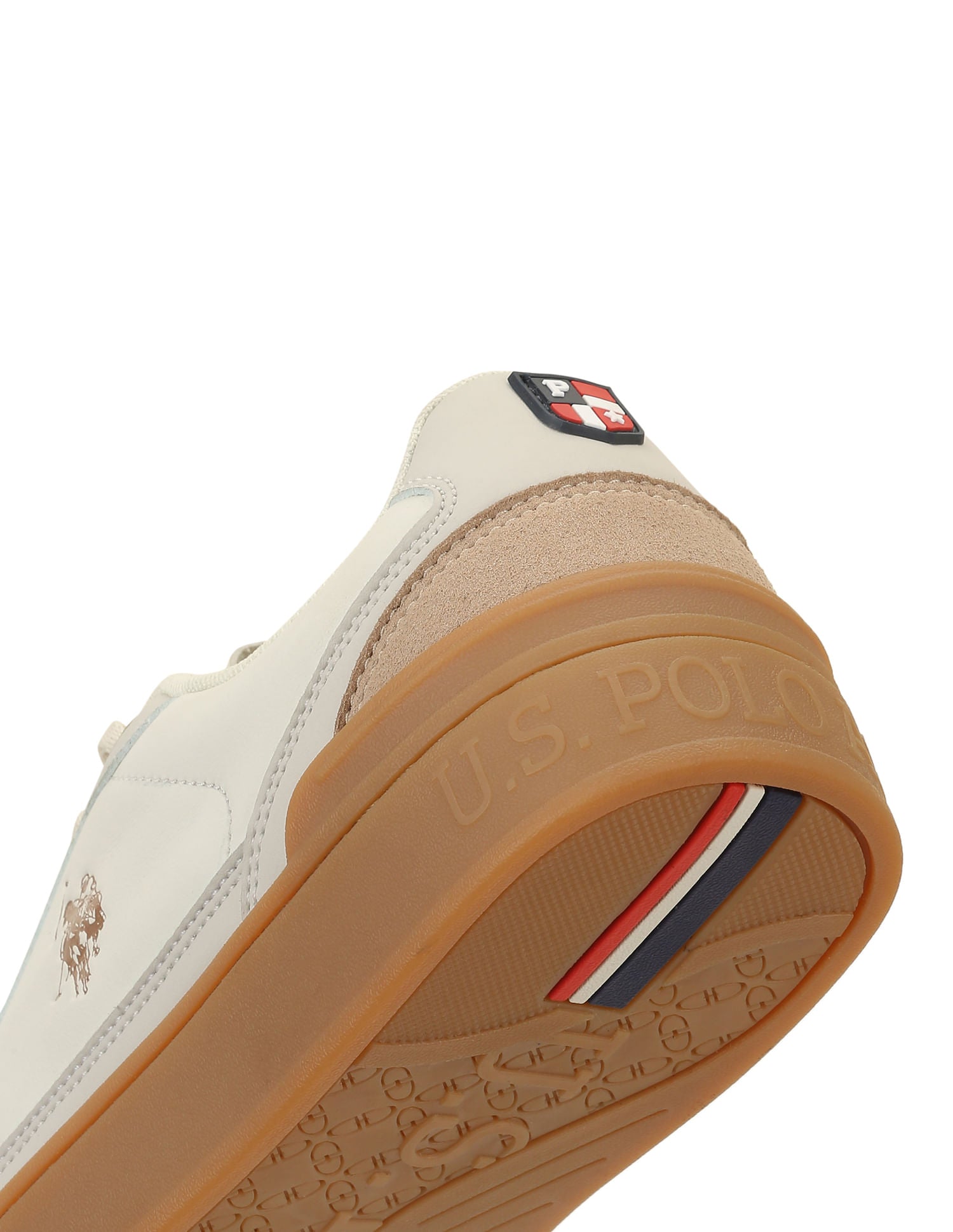 Men Round Toe Crest Sneakers Beige - U.S. POLO ASSN. | Large