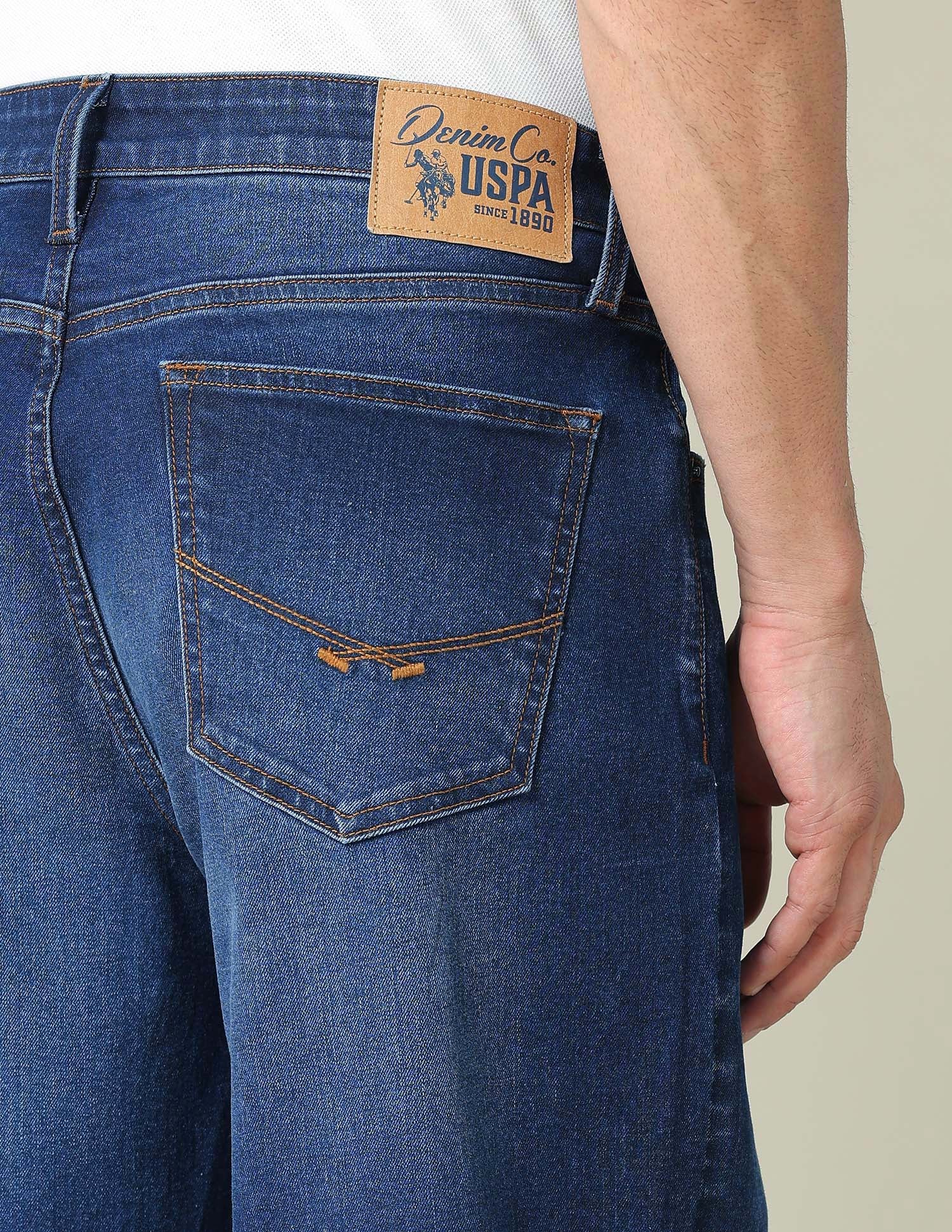 Shawn Relaxed Fit Blue Jeans Dark Blue - U.S. Polo Assn. India | Large