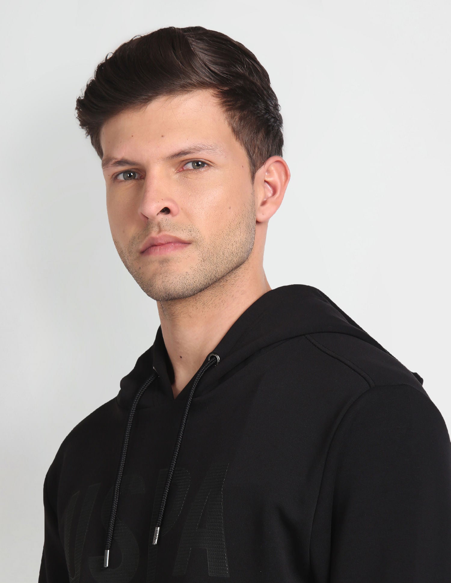 Typographic Brand Print Sweatshirt Black - U.S. POLO ASSN. | Large