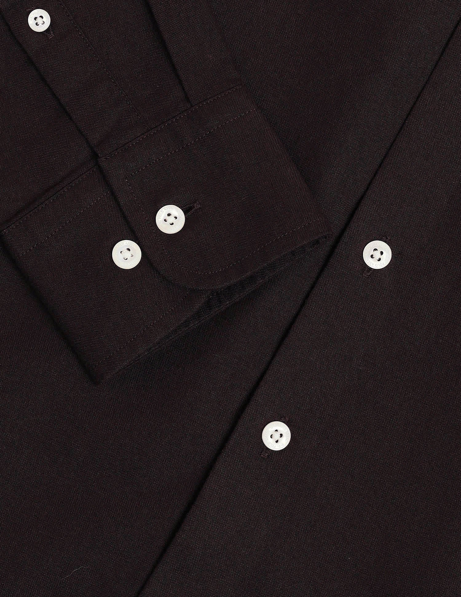 Tailored Fit Oxford Striped Shirt Brown - U.S. POLO ASSN. | Large