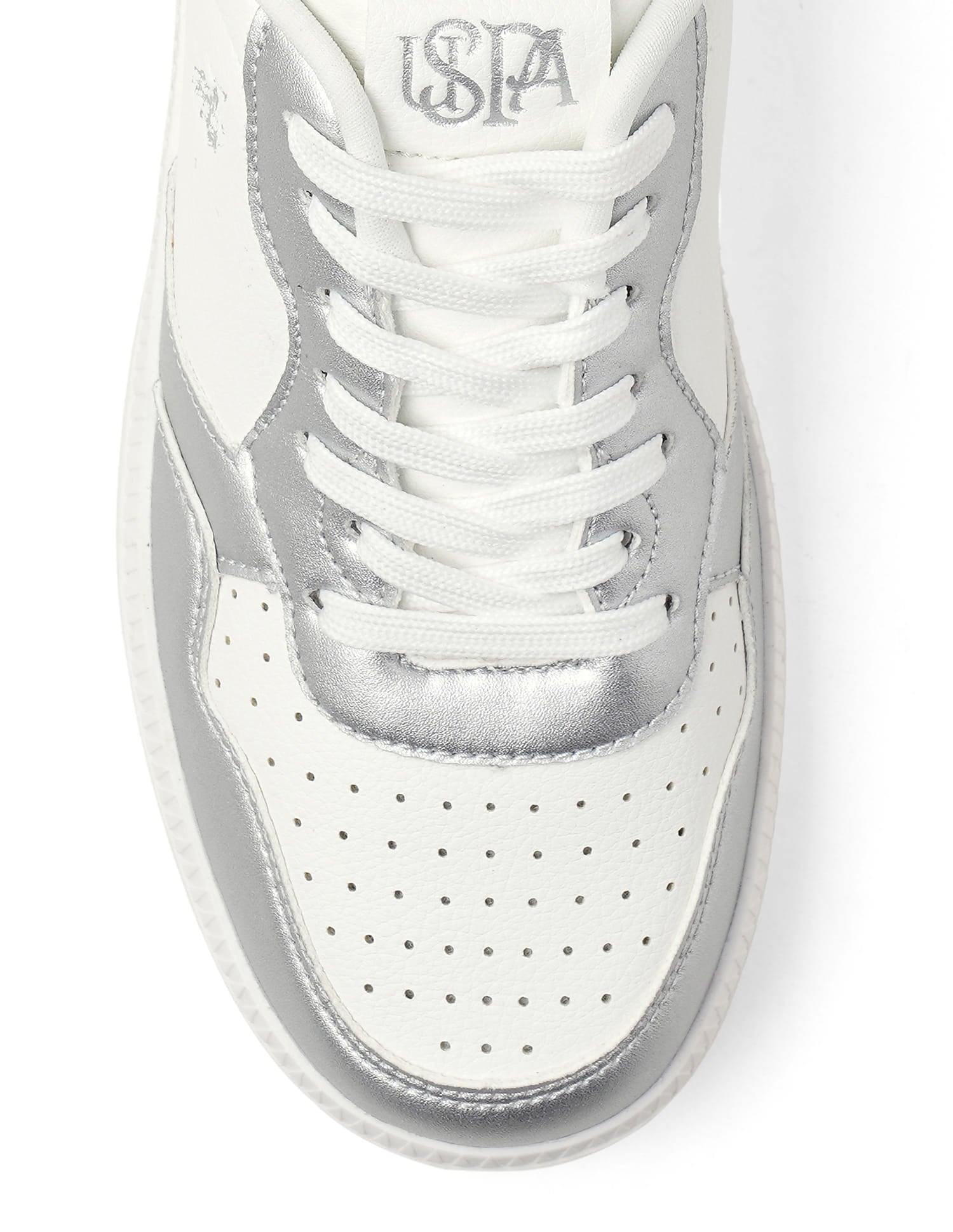 Leontina White Chunky Sneaker Shoes White - U.S. Polo Assn. India | Large