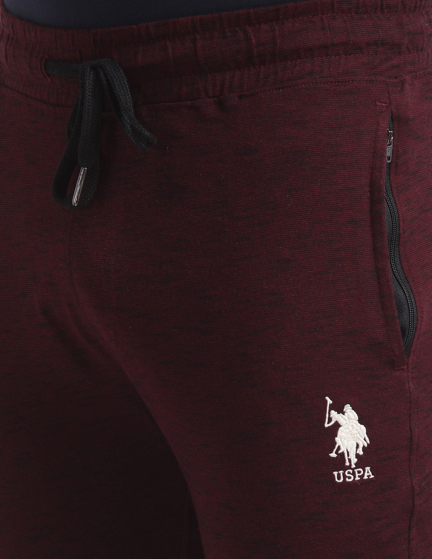 Comfort Fit Cotton Polyester I672 Lounge Track Pants - Pack Of 1 Wine - U.S. POLO ASSN. | Large