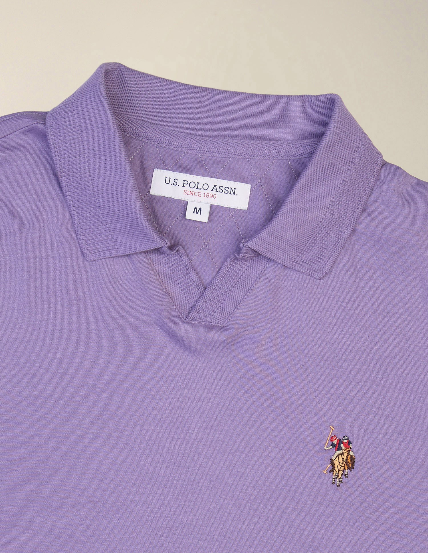 Solid Slim Fit Polo Shirt Lavender - U.S. Polo Assn. India | Large