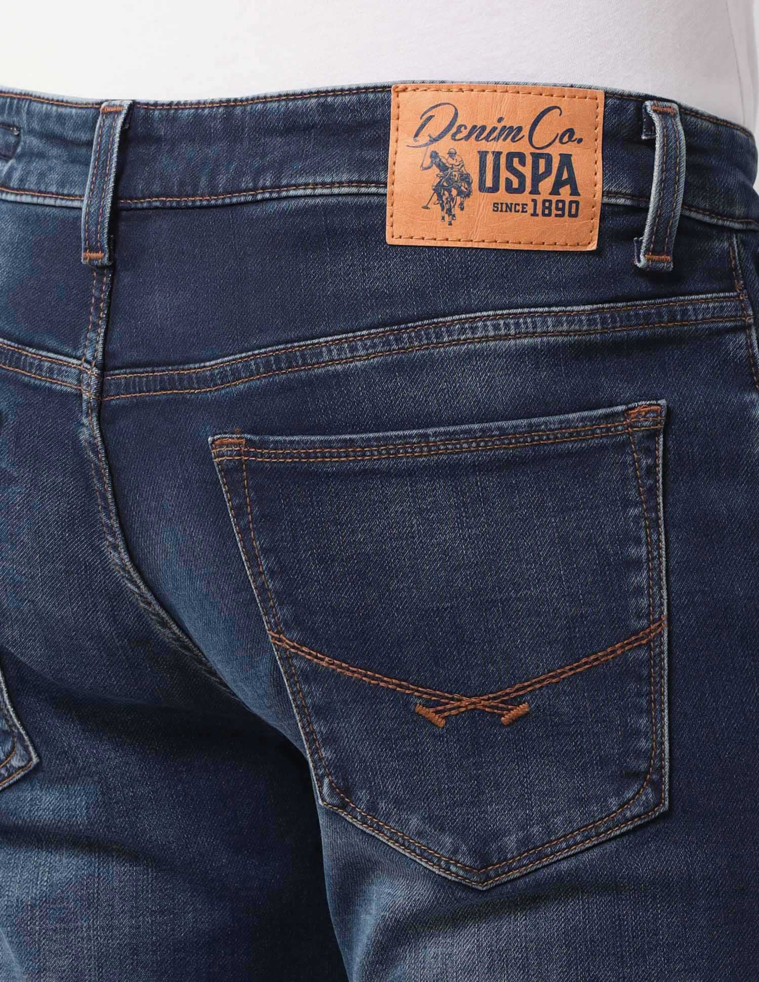 Brandon Slim Tapered Fit Blue Jeans Blue - U.S. Polo Assn. India | Large