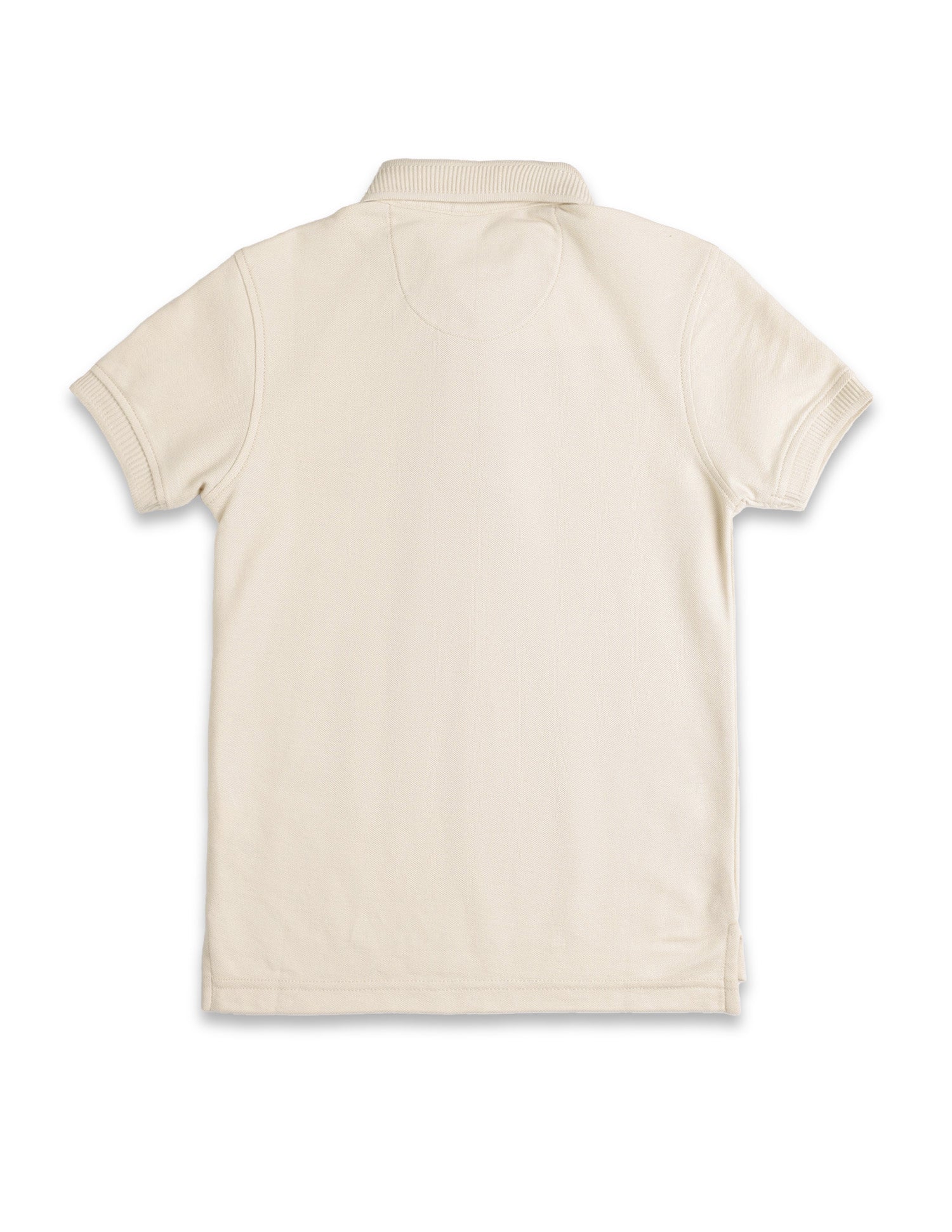 Boys Solid Pure Cotton Polo Shirt Beige - U.S. POLO ASSN. | Large