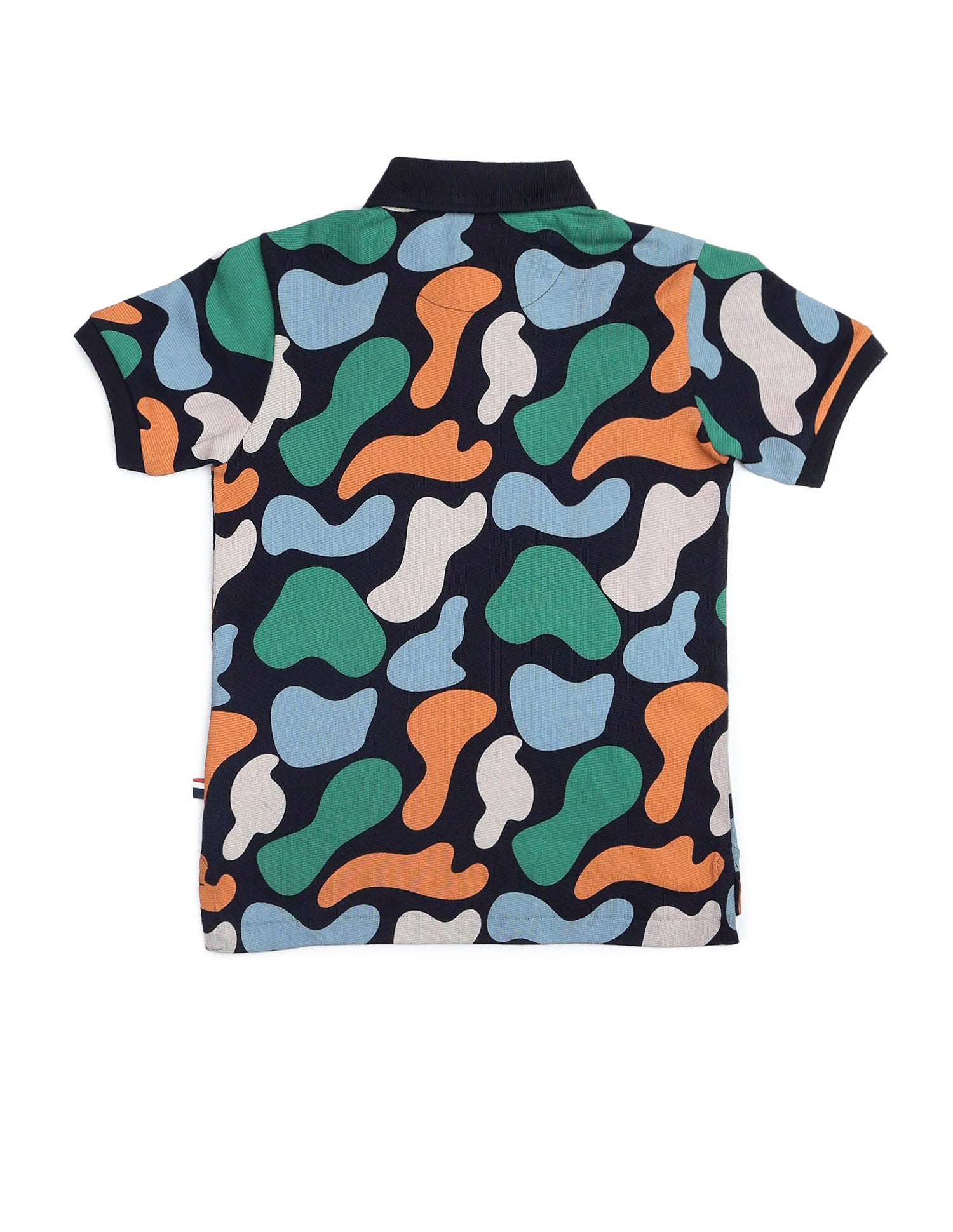 Boys Abstract Printed Regular Fit Polo Shirt Navy - U.S. POLO ASSN. | Large