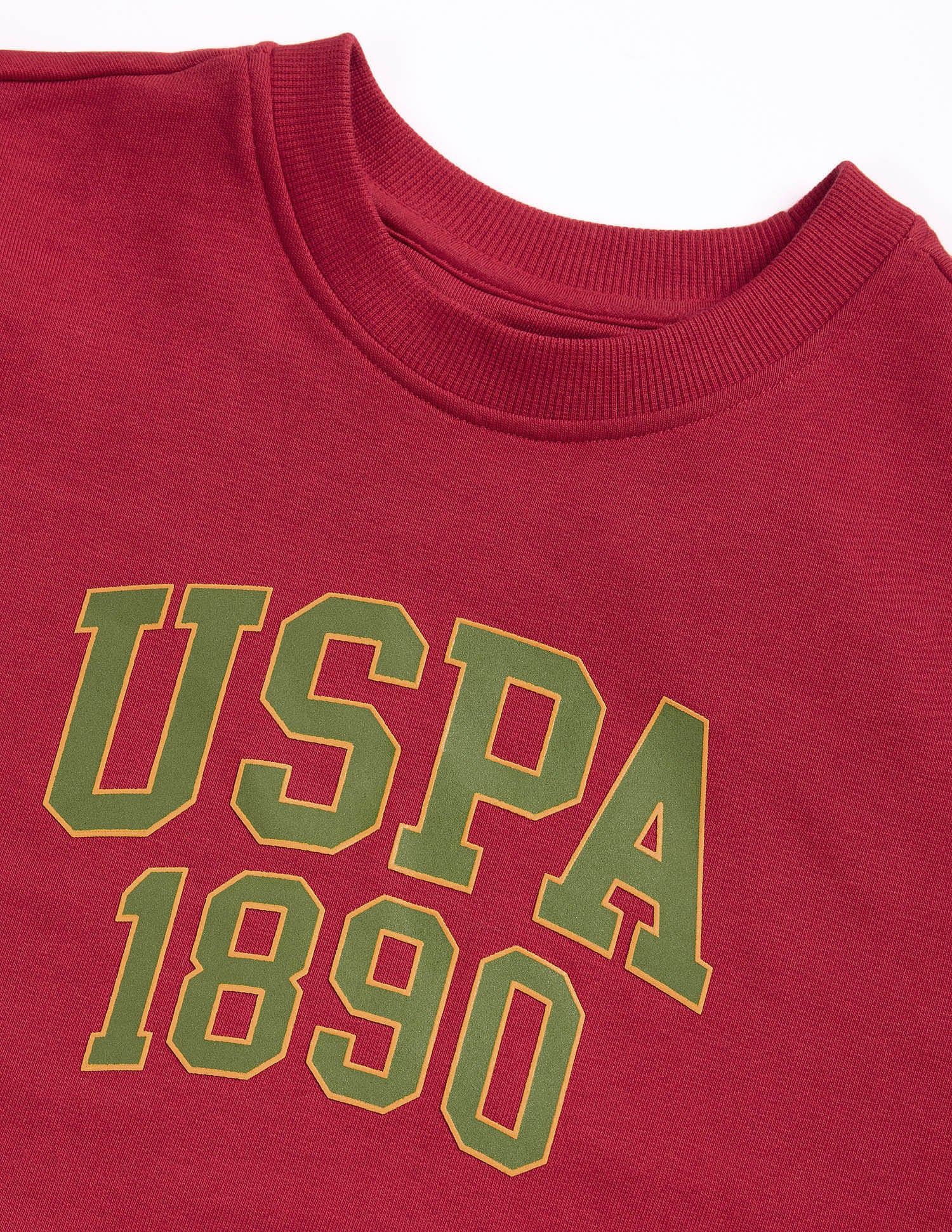 Drop Shoulder Brand Print Sweatshirt Red - U.S. POLO ASSN. | Large