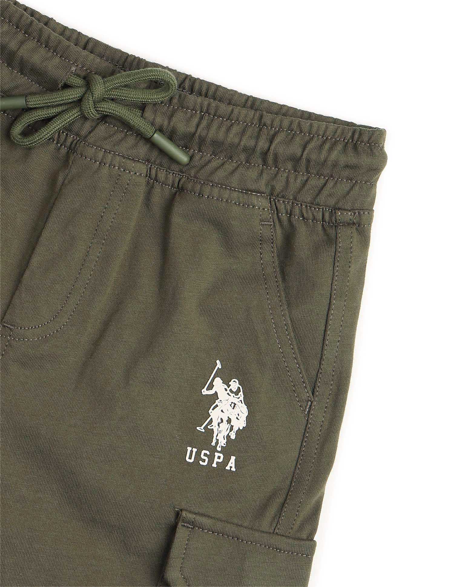 Boys Pure Cotton Regular Fit Shorts Olive - U.S. POLO ASSN. | Large