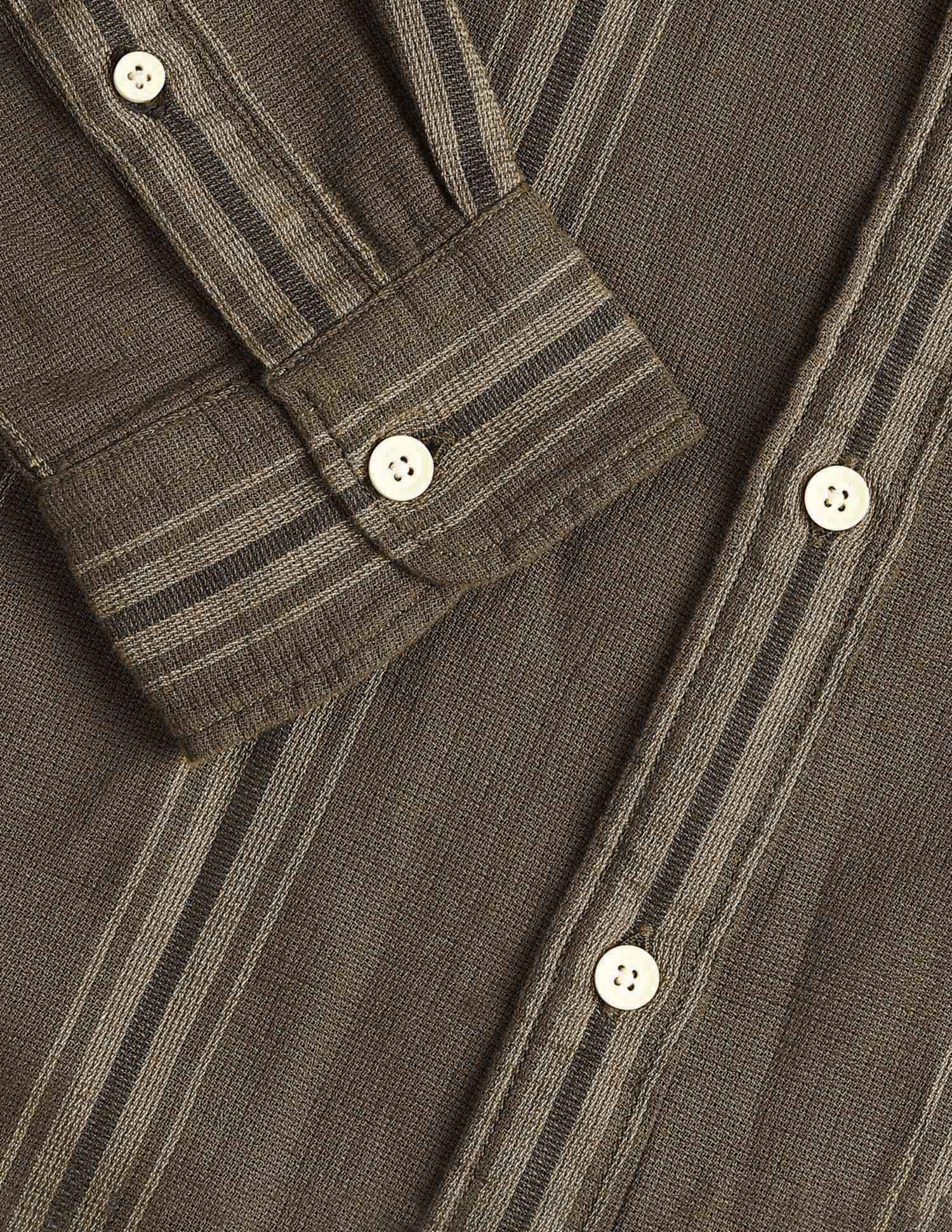 Dobby Vertical Striped Shirt Brown - U.S. Polo Assn. India | Large