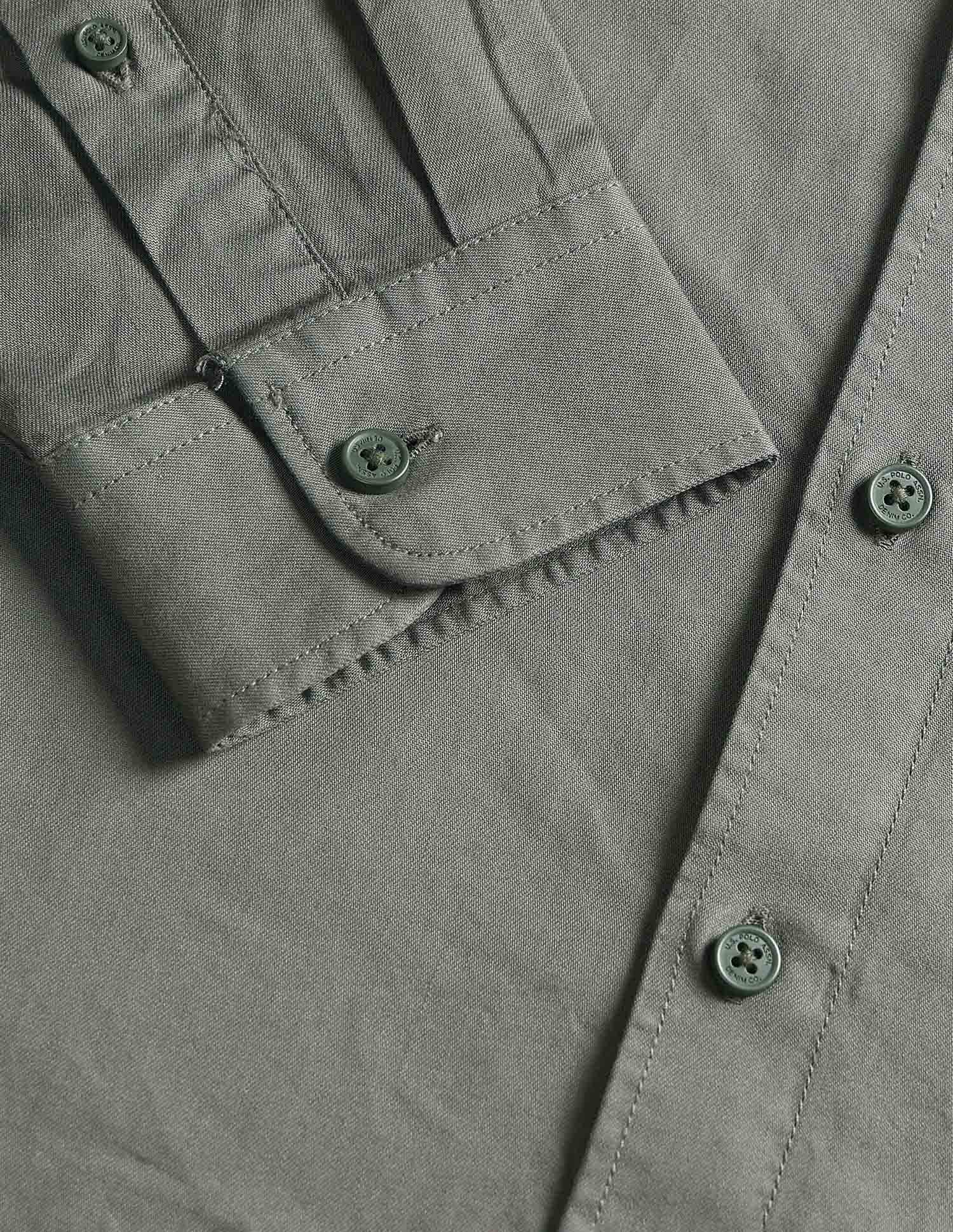 Twill Regular Fit Shirt Olive - U.S. Polo Assn. India | Large