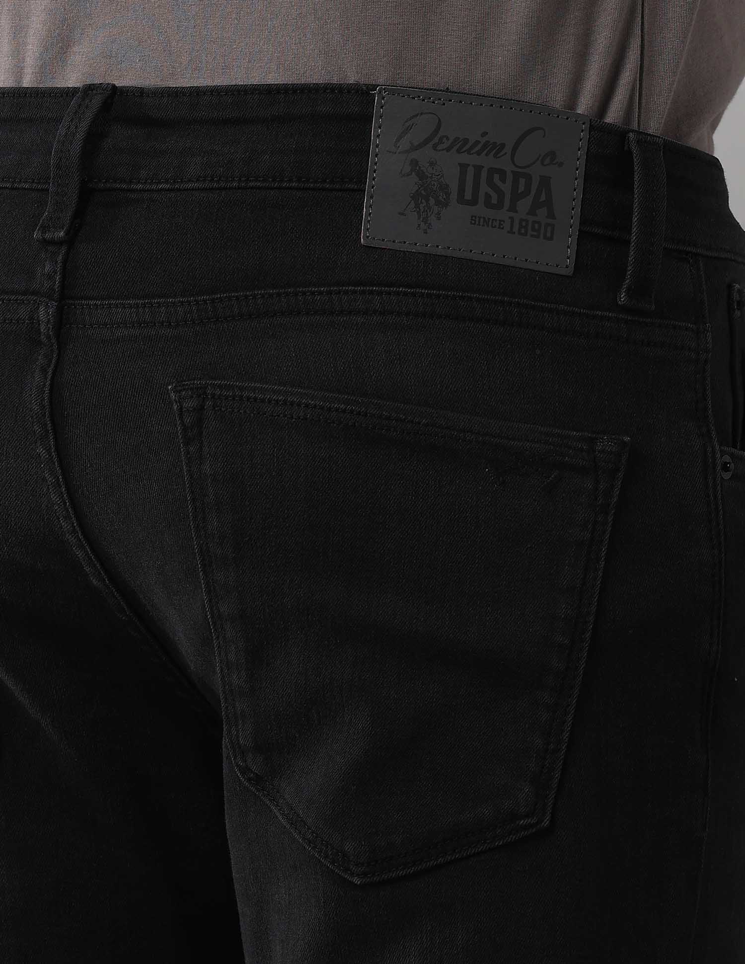 Henry Tapered Fit Cropped Super Stretch Jeans Black - U.S. Polo Assn. India | Large