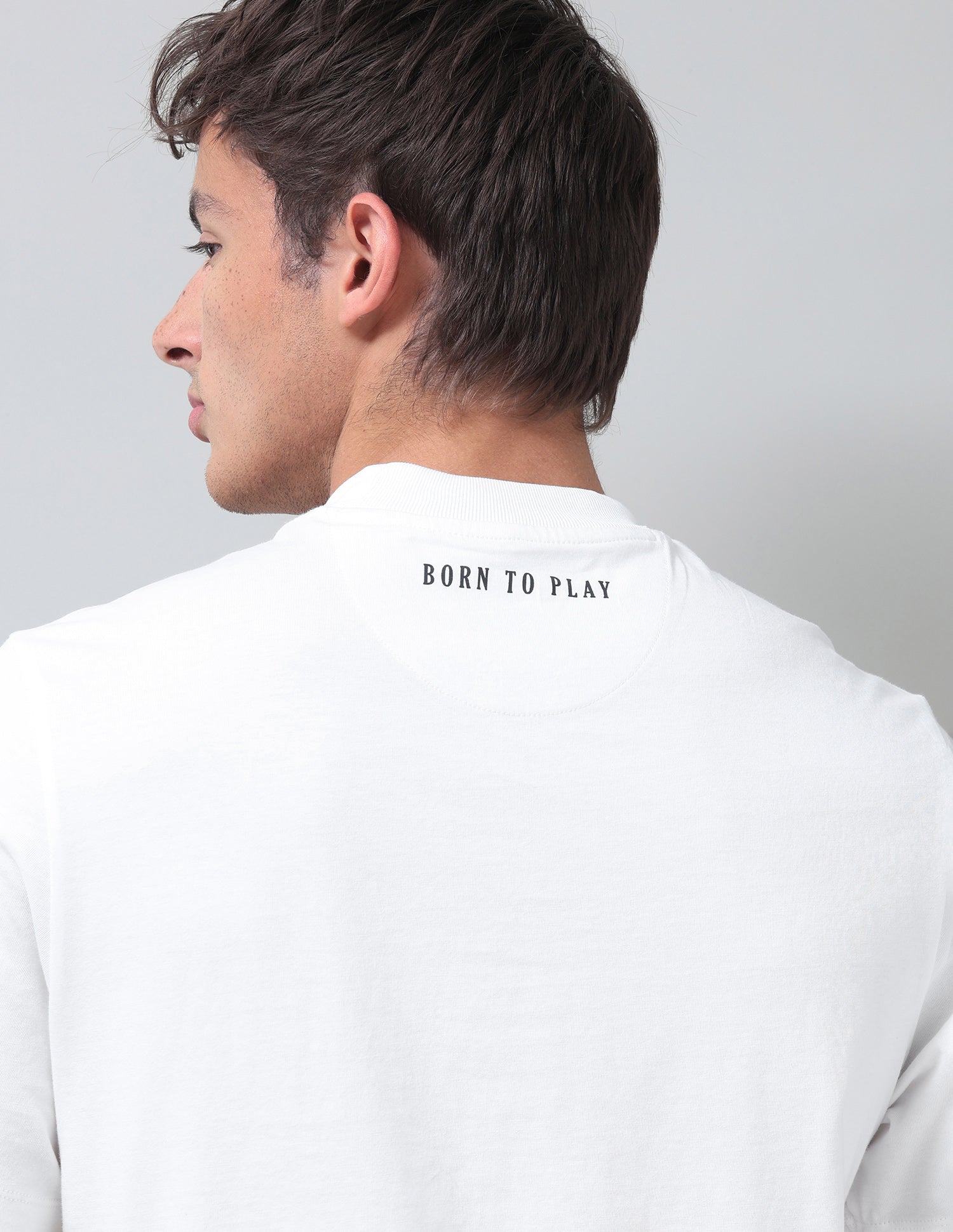 Solid Relaxed Fit T-Shirt Ivory - U.S. Polo Assn. India | Large