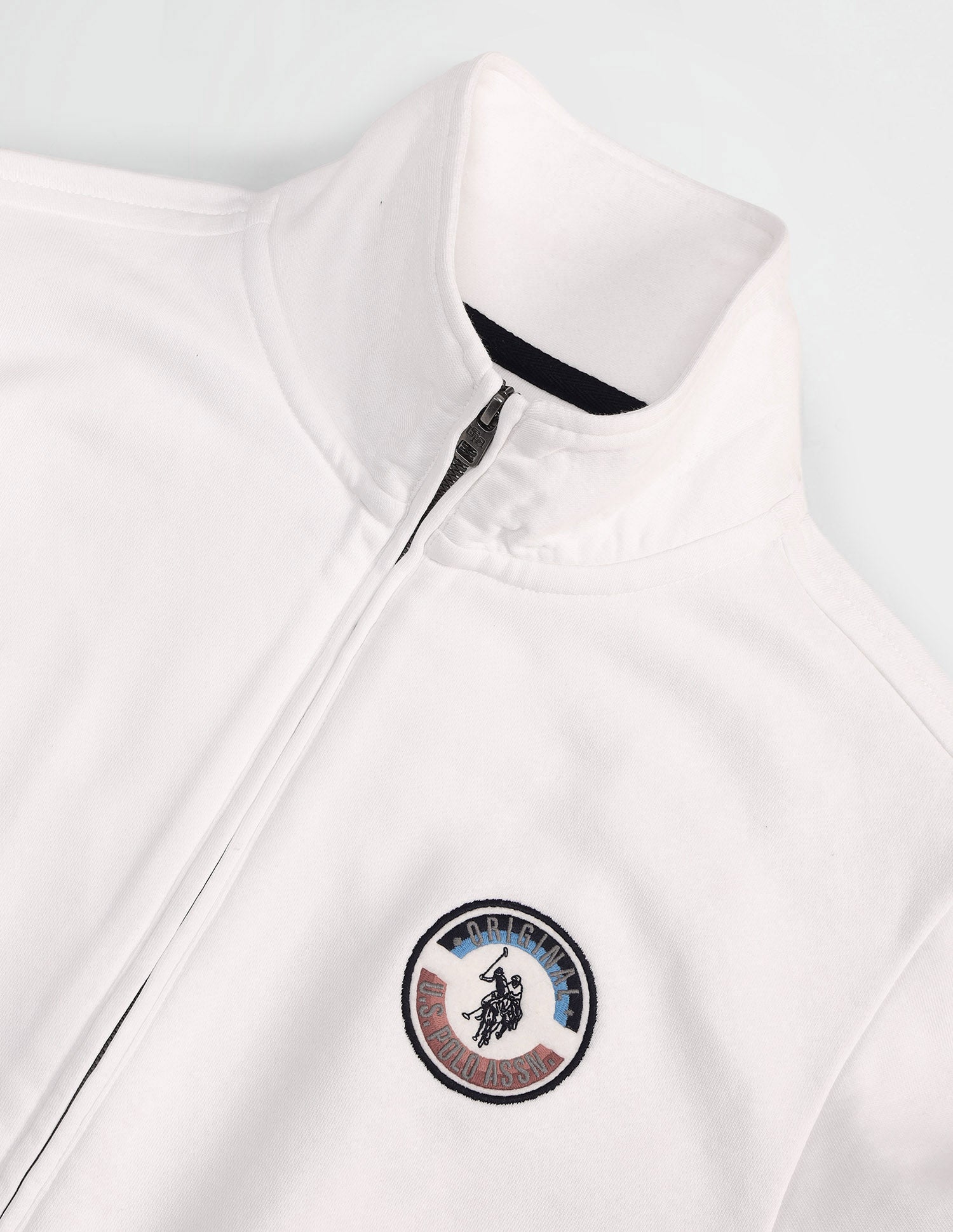 Solid High Neck Sweatshirt Ivory - U.S. Polo Assn. India | Large