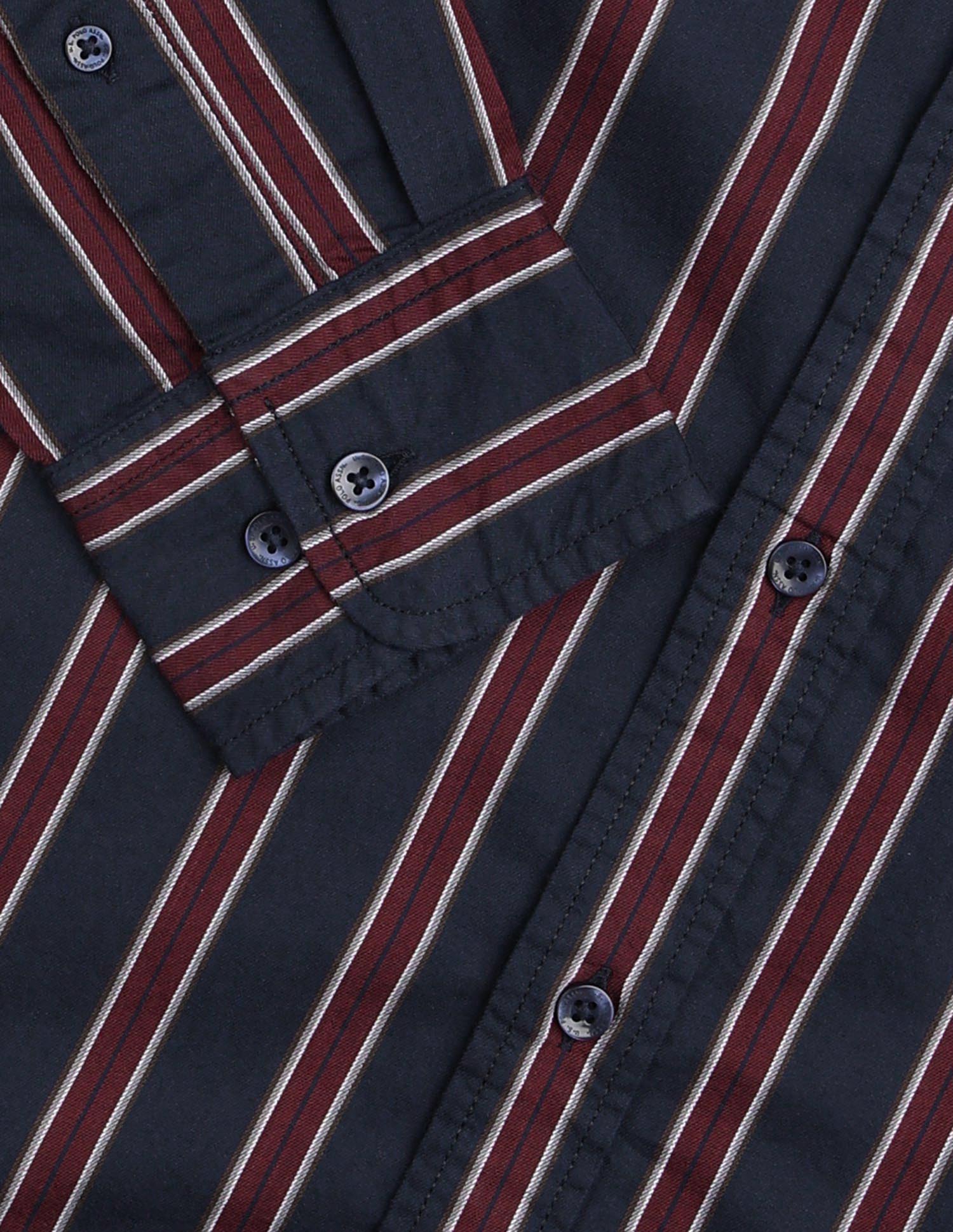Vertical Striped Pure Cotton Shirt Navy - U.S. Polo Assn. India | Large