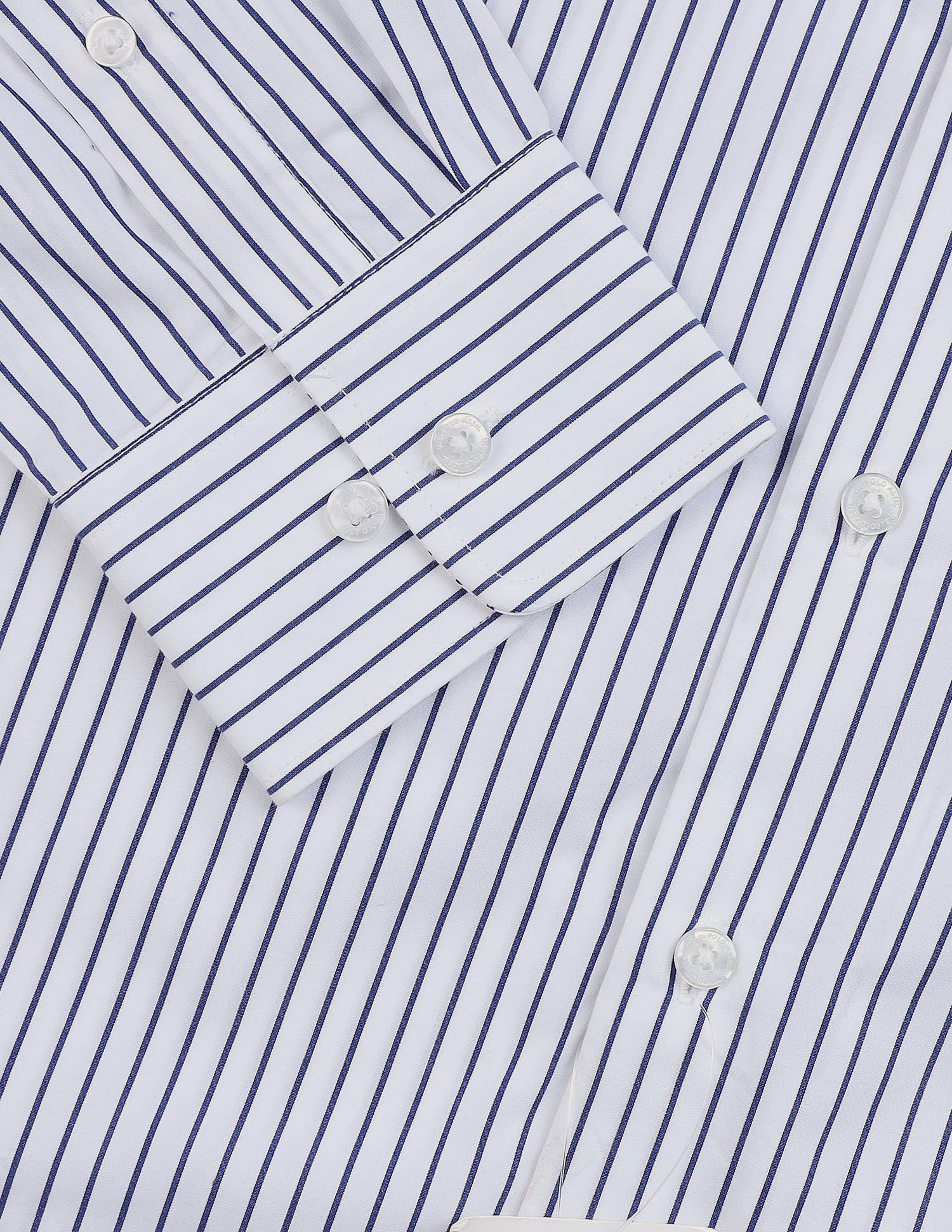 Tailored Fit Vertical Striped Shirt Blue - U.S. POLO ASSN. | Large