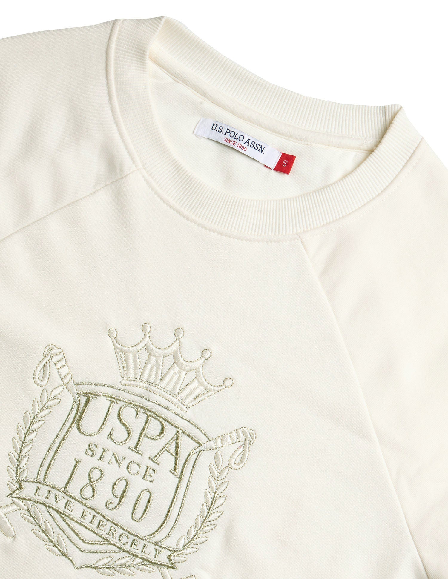 Brand Embroidered Regular Fit Sweatshirt White - U.S. POLO ASSN. | Large
