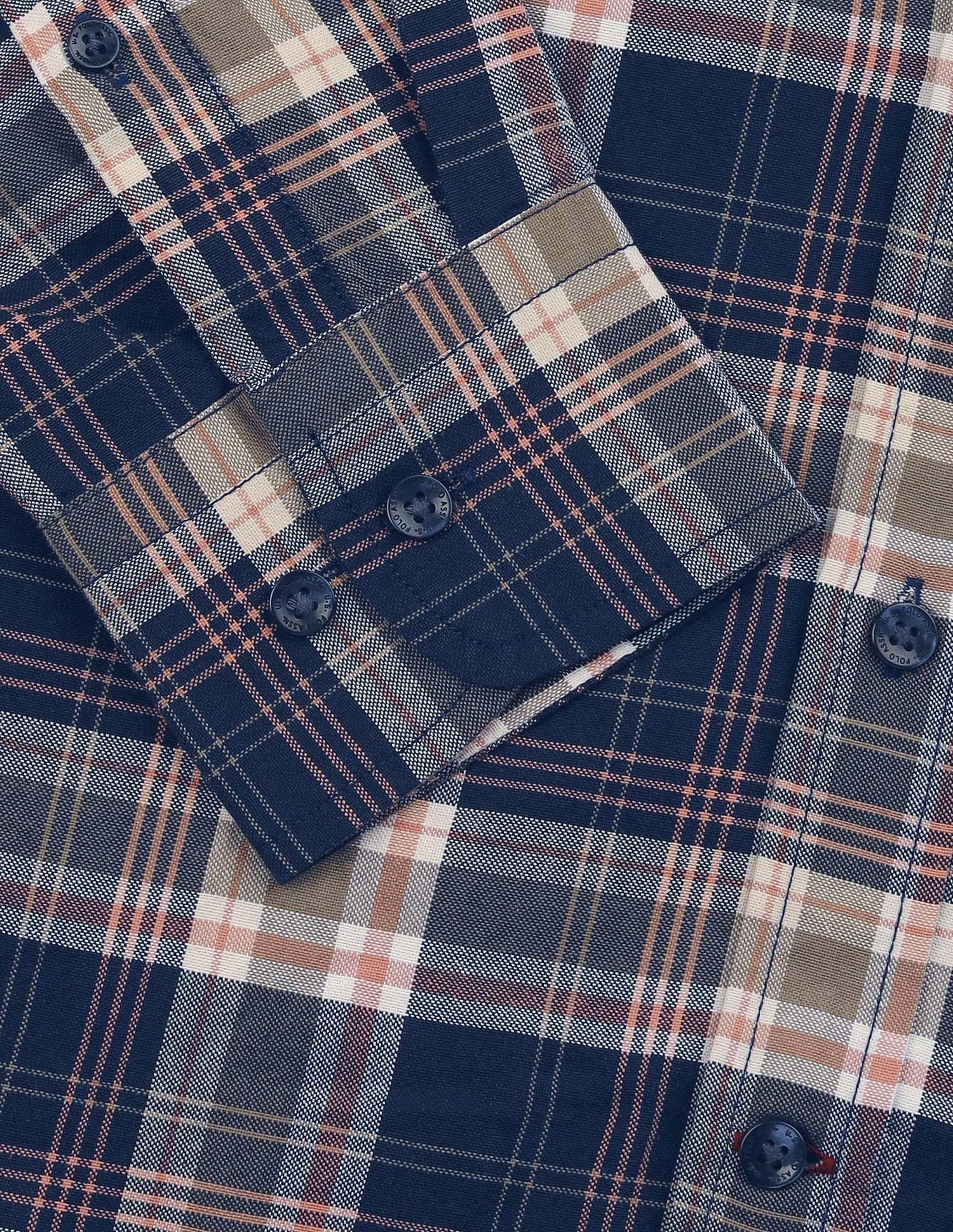 Tartan Checked Oxford Shirt Navy - U.S. Polo Assn. India | Large