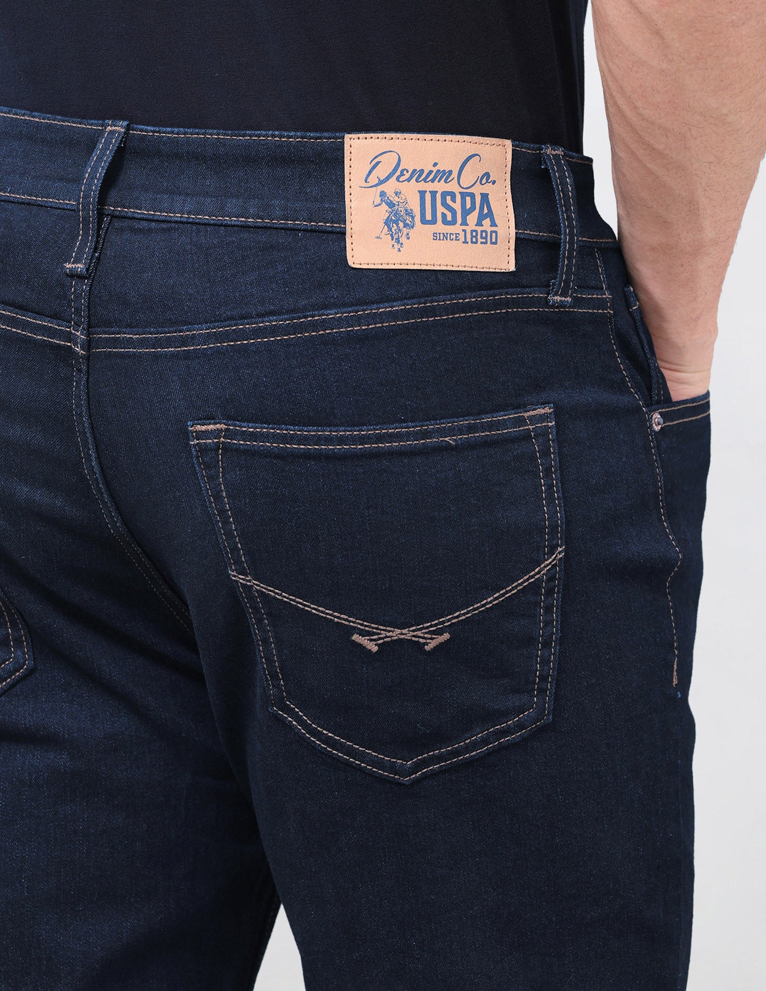 Harold Slim Straight Fit Blue Jeans Dark Indigo - U.S. Polo Assn. India | Large