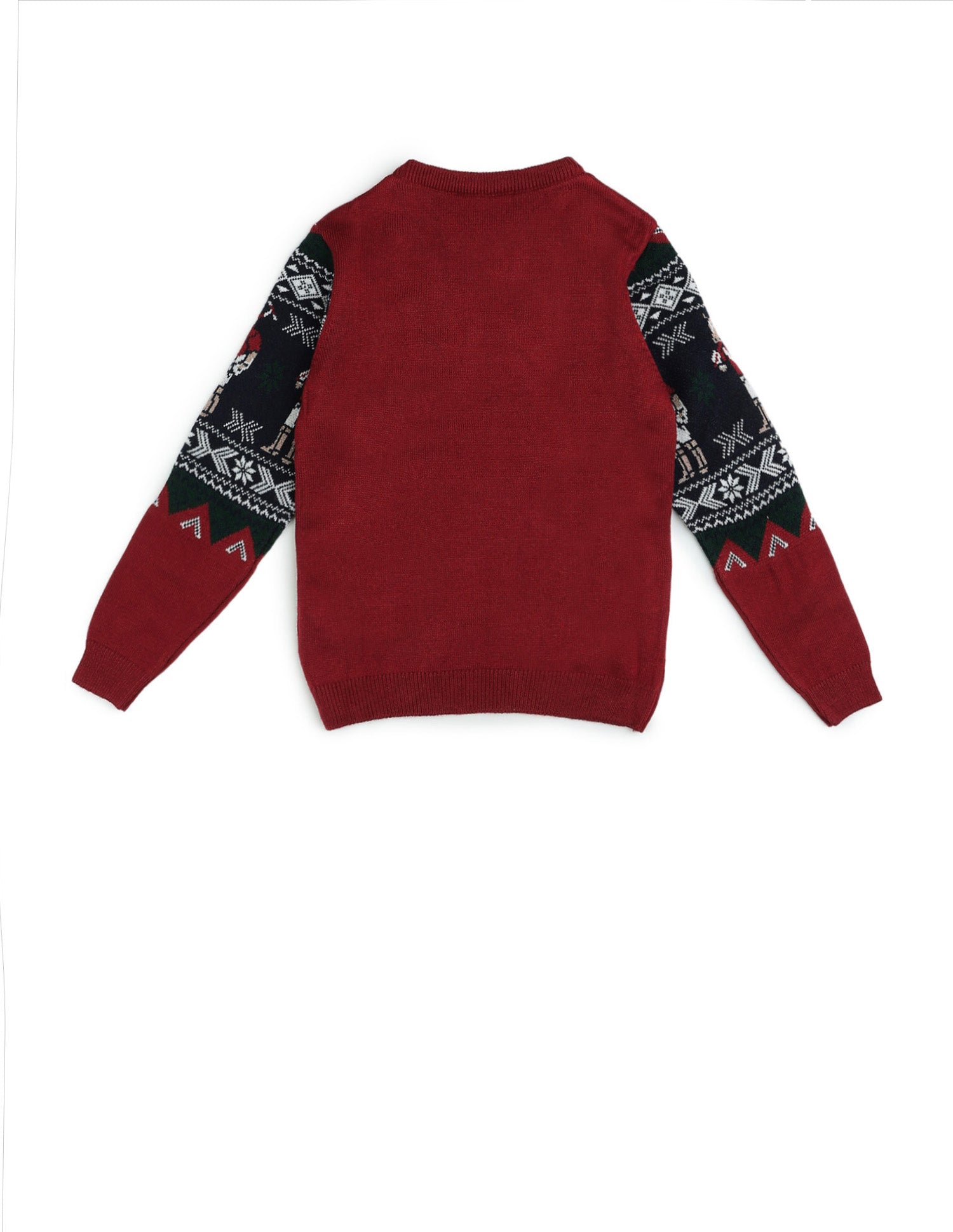 Boys Graphic Patterned Knit Sweater Dark Red - U.S. POLO ASSN. | Large