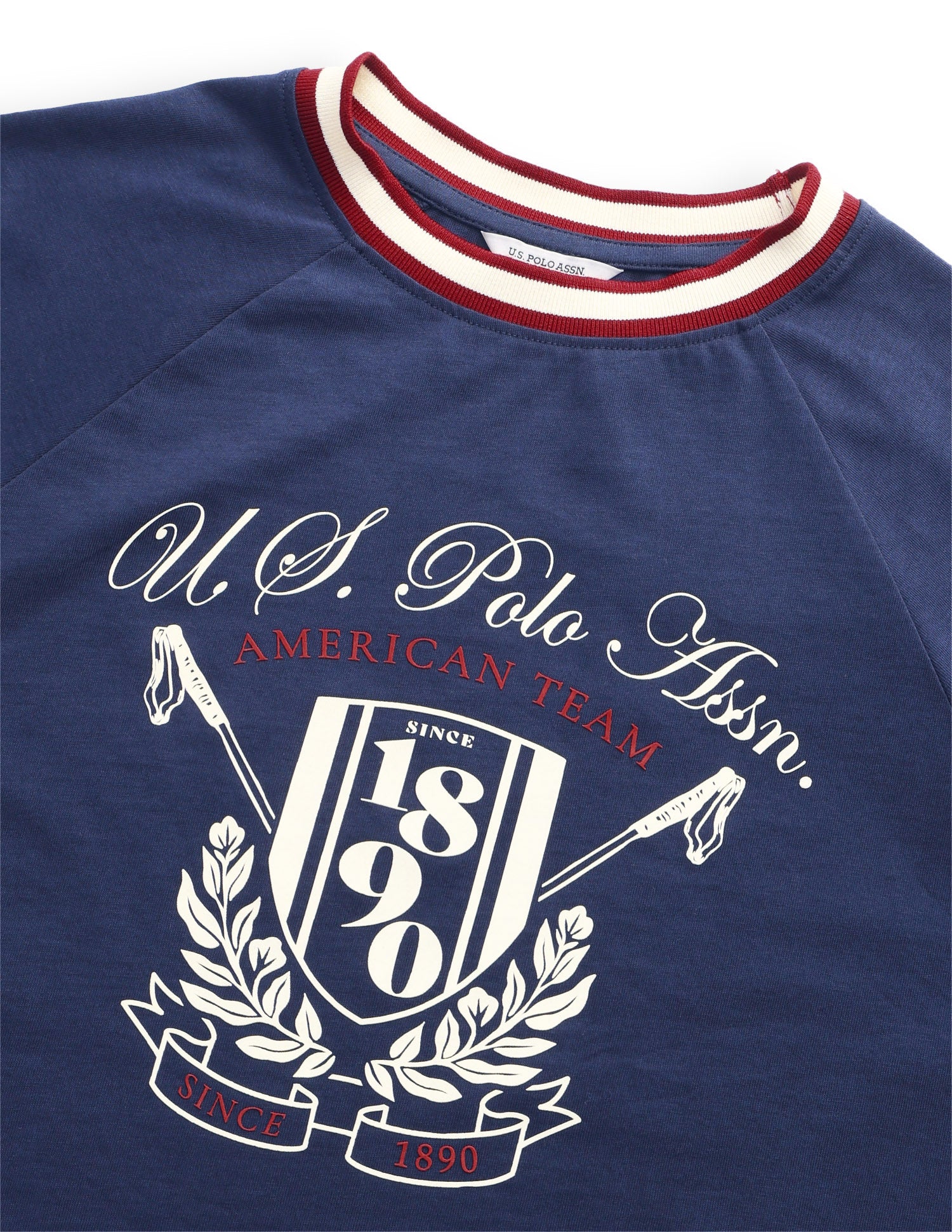Graphic Brand Printed Boxy Fit T-Shirt Dark Blue - U.S. Polo Assn. India | Large
