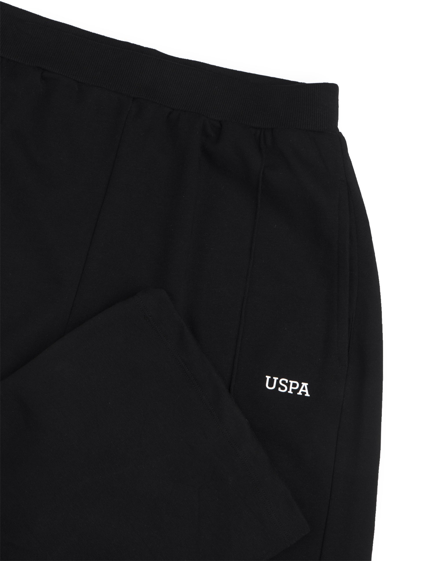 High Rise Straight Fit Sweatpants Black - U.S. Polo Assn. India | Large