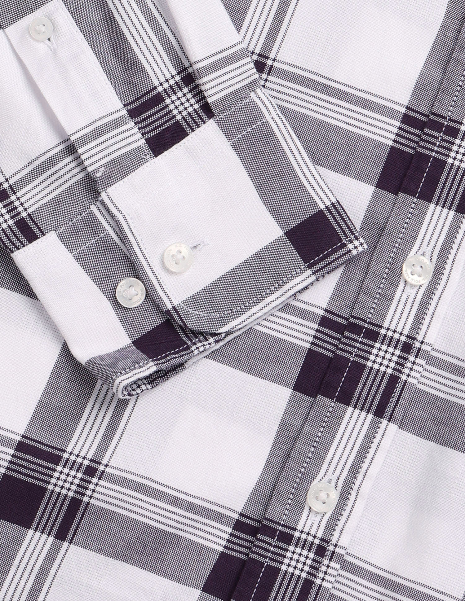 Plaid Checked Tailored Fit Shirt Purple - U.S. Polo Assn. India | Large