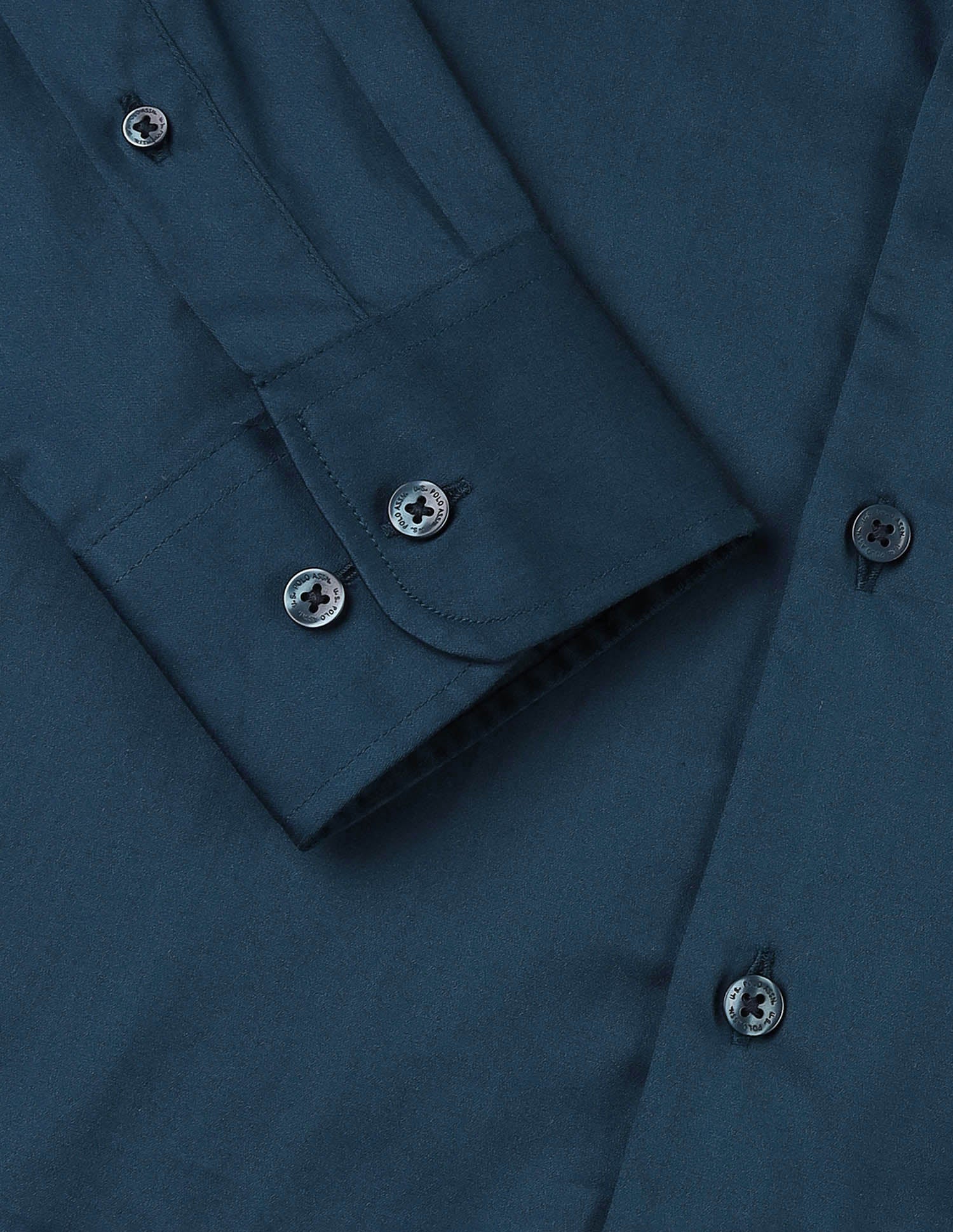 Satin Tailored Fit Shirt Teal - U.S. POLO ASSN. | Large