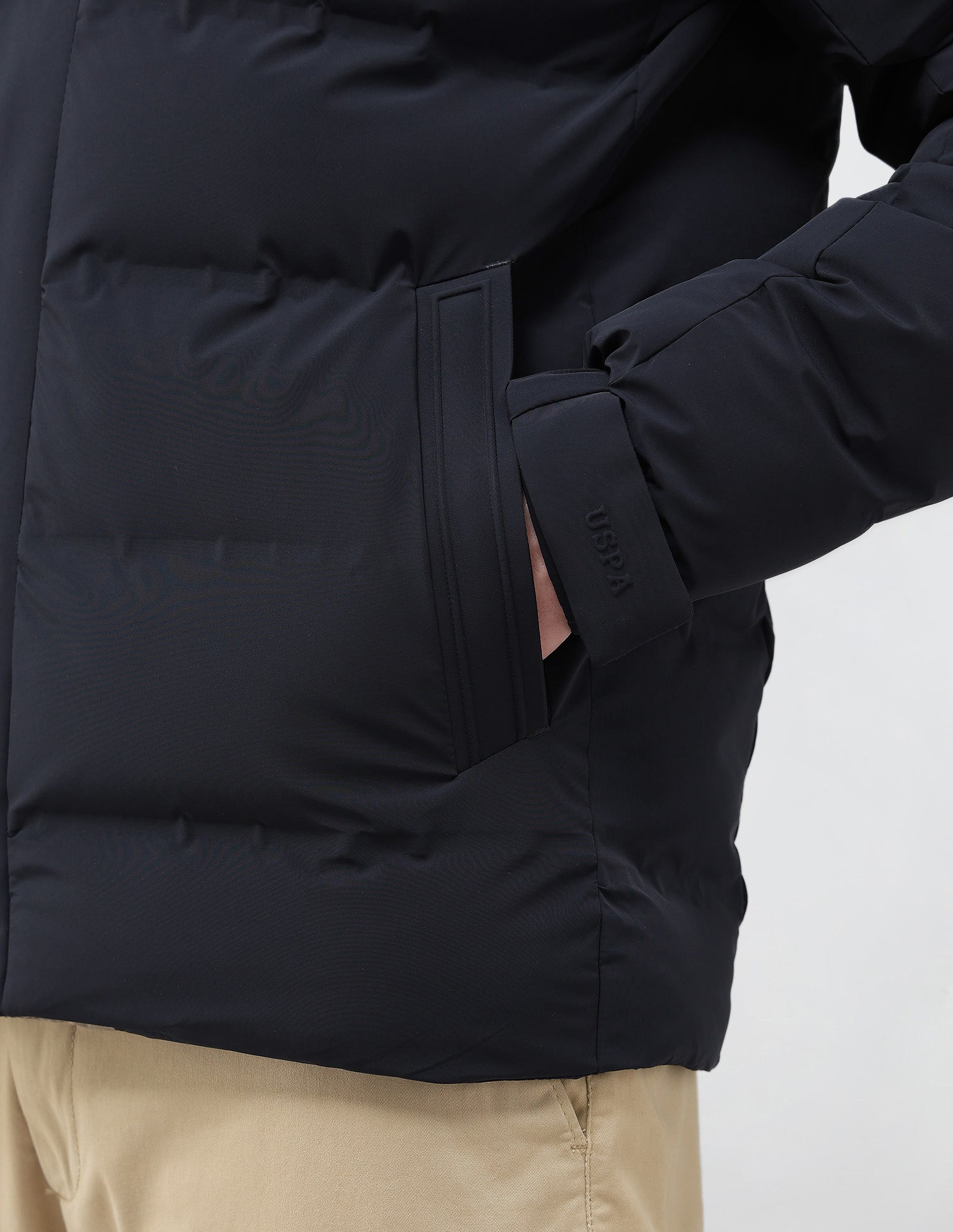 High Neck Regular Fit Smartheat Jacket Navy - U.S. POLO ASSN. | Large