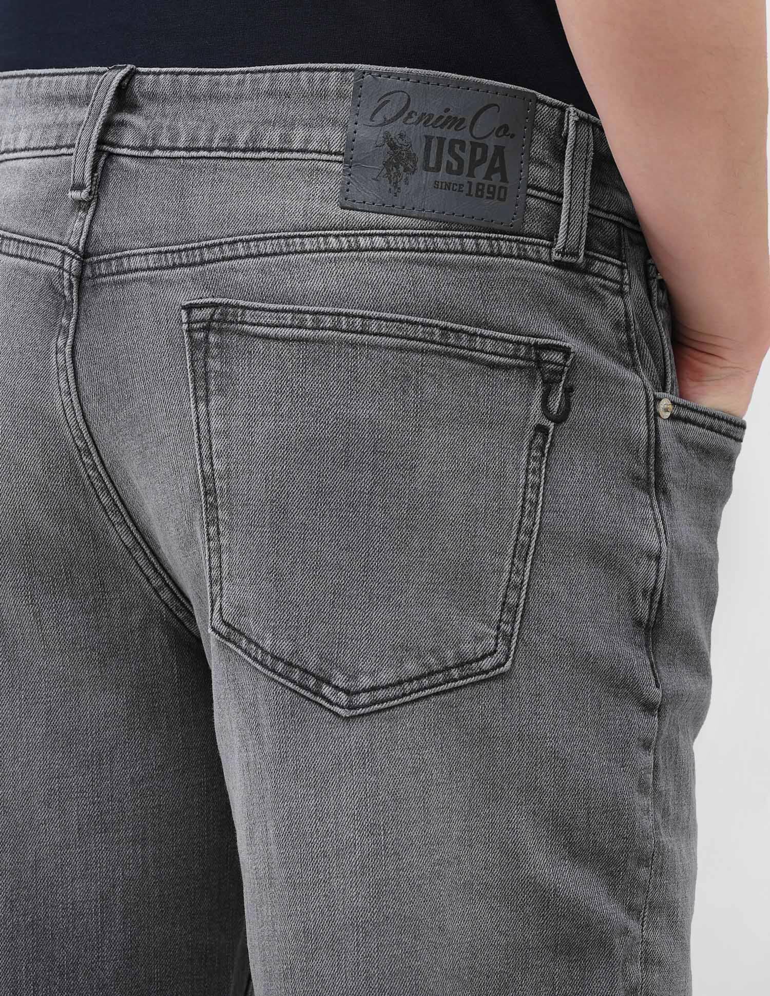 Shawn Relaxed Fit Grey Jeans Washed Grey - U.S. Polo Assn. India | Large