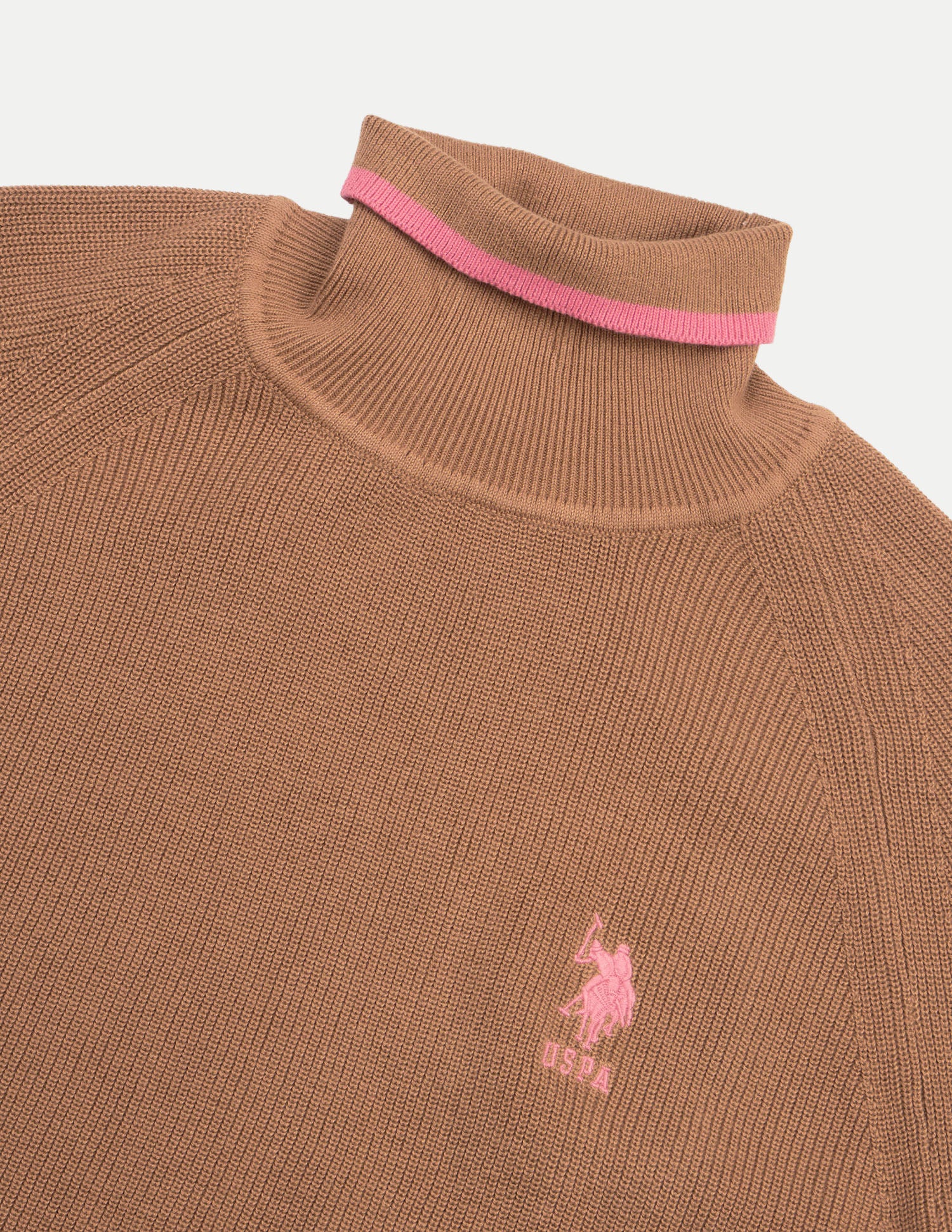 Solid Relaxed Fit Sweater Brown - U.S. Polo Assn. India | Large