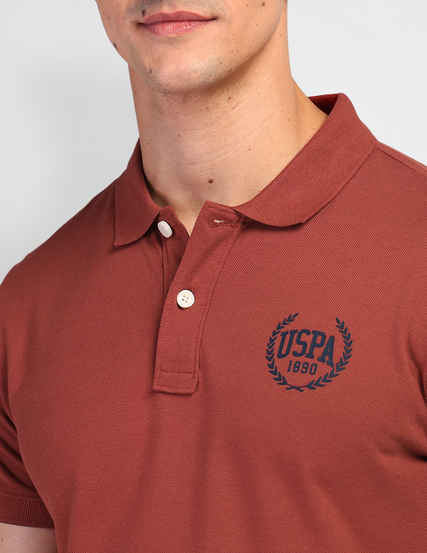 Brand Print Polo Shirt Red - U.S. Polo Assn. India | Large
