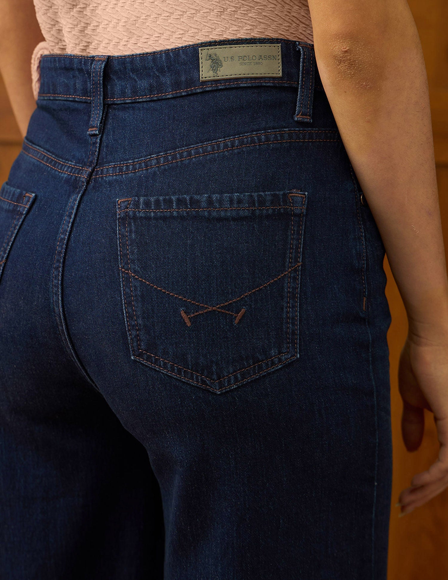 High Rise Wide Leg Fit Dark Blue - U.S. POLO ASSN. | Large