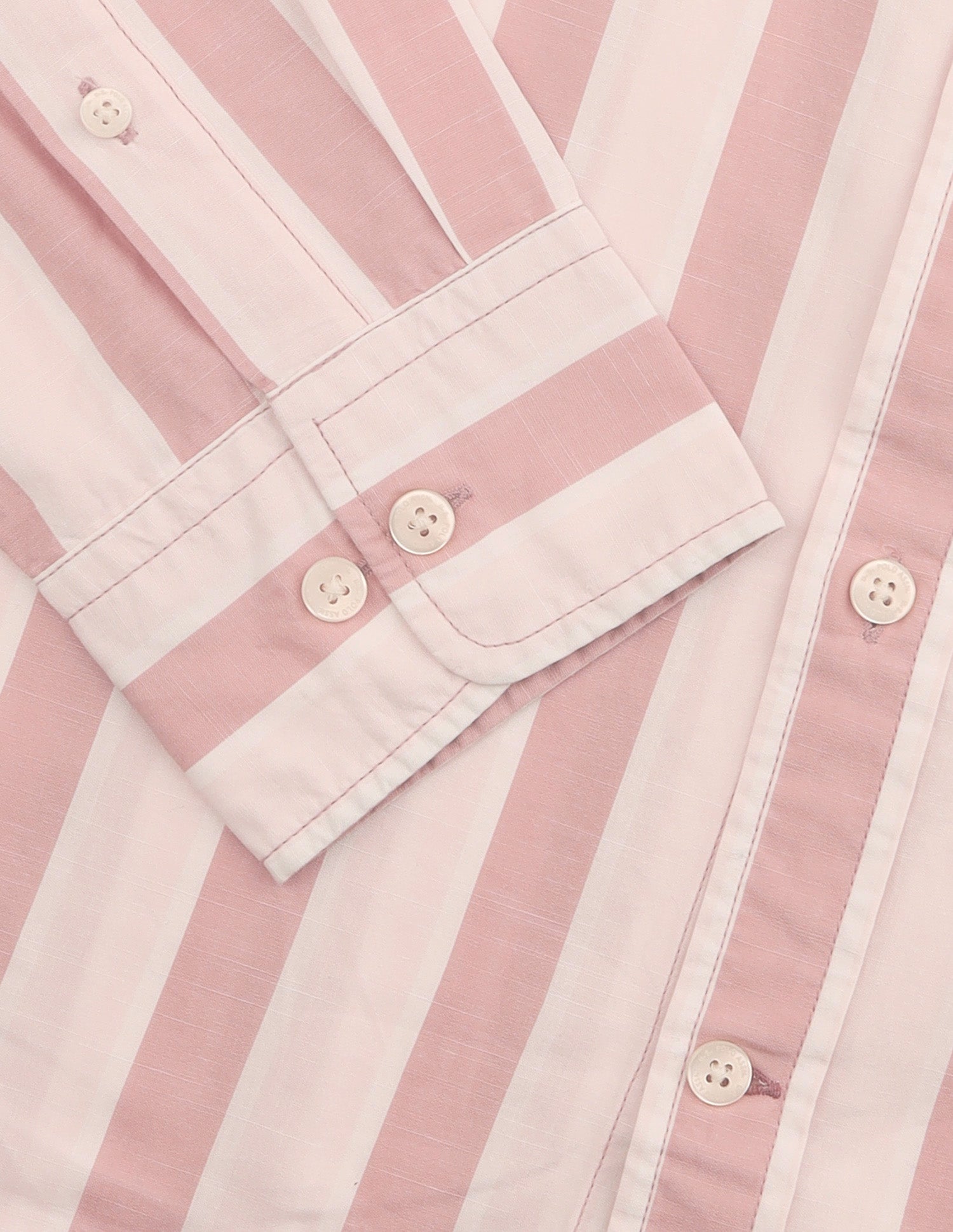 Tailored Fit Vertical Striped Shirt Peach - U.S. Polo Assn. India | Large