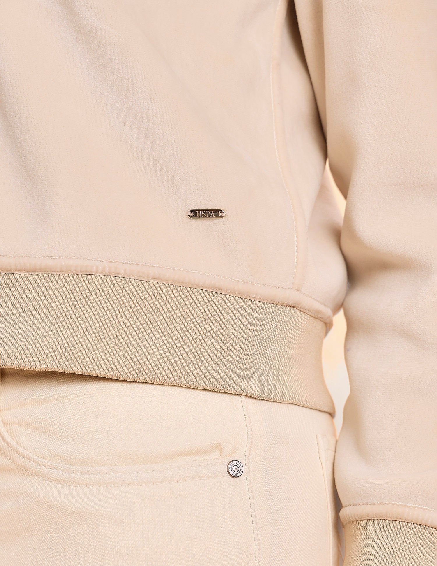 Solid Reversible Bomber Jacket White - U.S. POLO ASSN. | Large