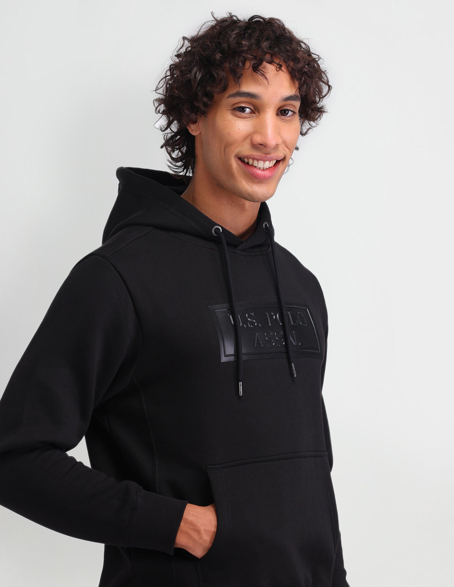 Brand Printed Hooded Sweatshirt Green - U.S. POLO ASSN. | Large