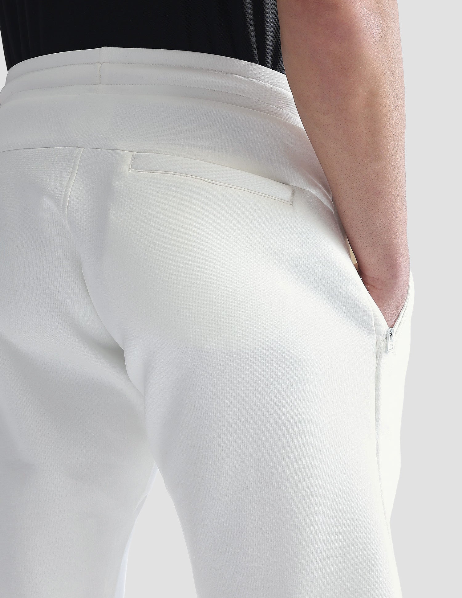 Mid Rise Solid Active Shorts Off White - U.S. Polo Assn. India | Large