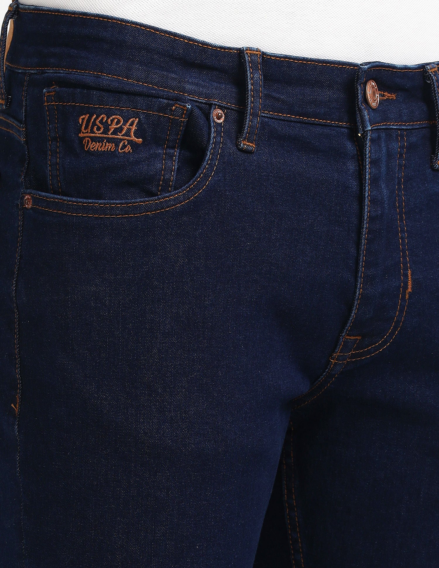Brandon Slim Tapered Blue Jeans Blue - U.S. Polo Assn. India | Large