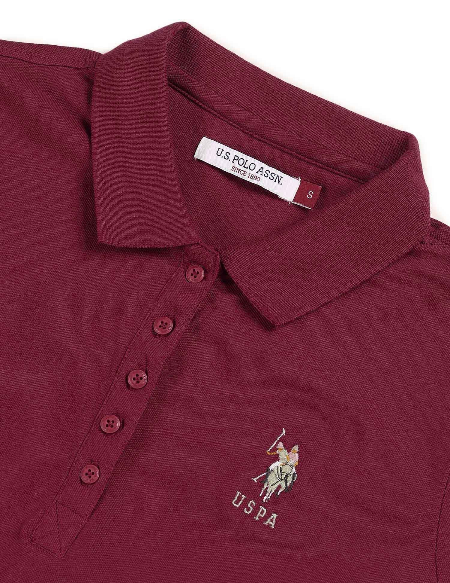 Solid Slim Polo Shirt Fuchsia - U.S. Polo Assn. India | Large