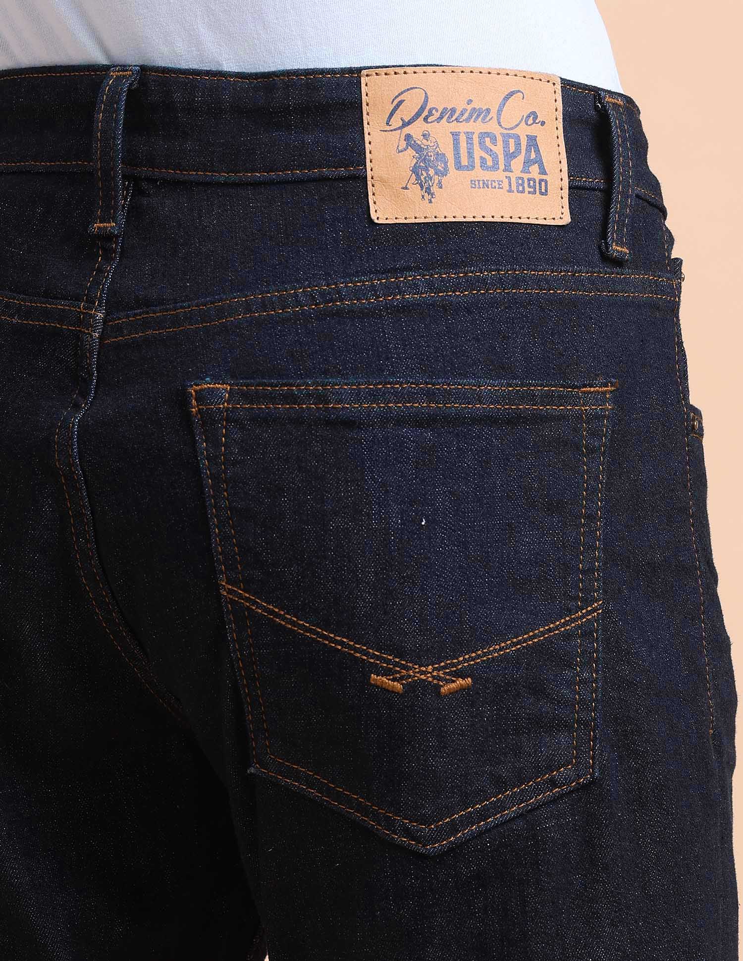 Brandon Slim Tapered Fit Blue Jeans Dark Blue - U.S. POLO ASSN. | Large