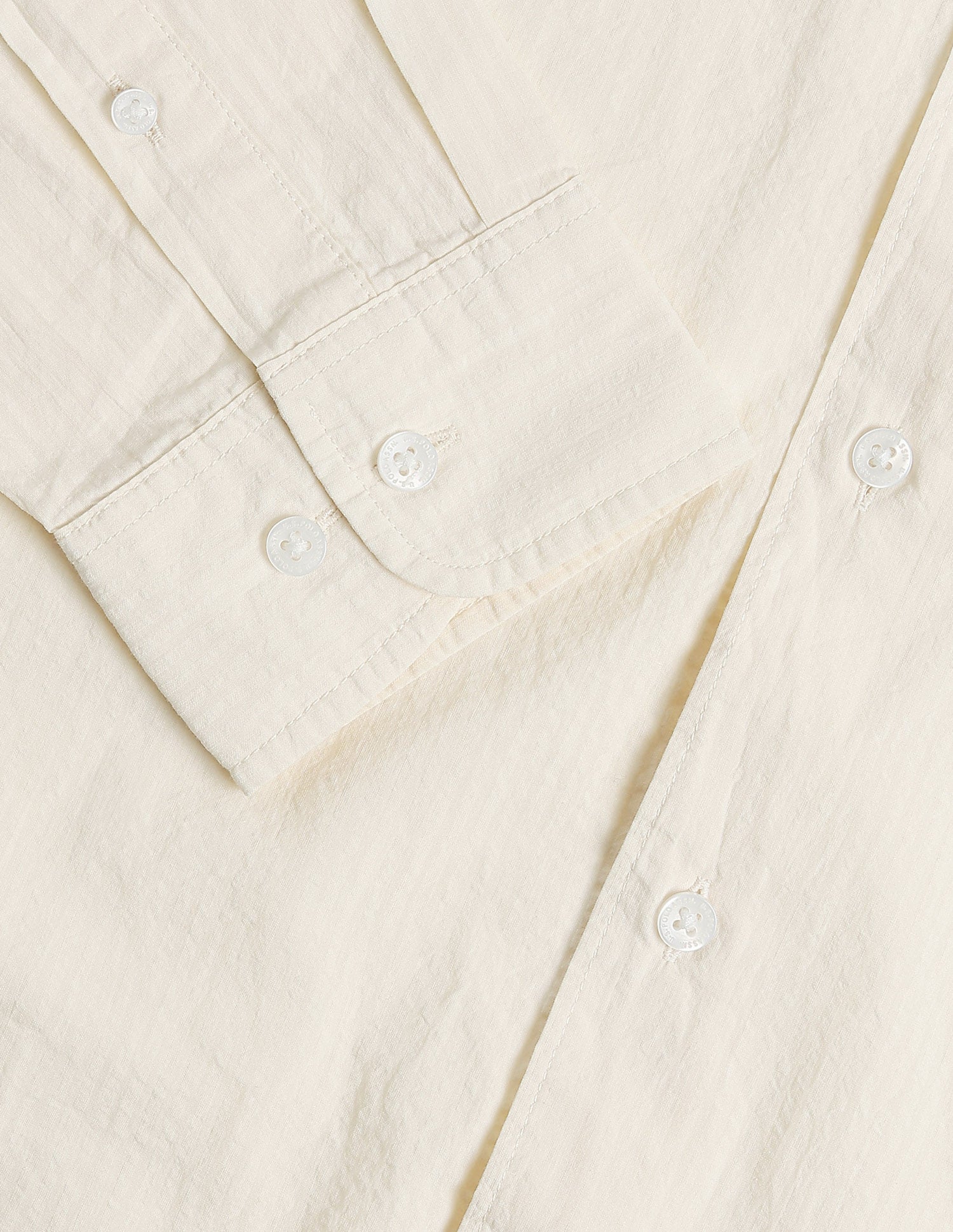 Regular Fit Seersucker Shirt Ivory - U.S. Polo Assn. India | Large