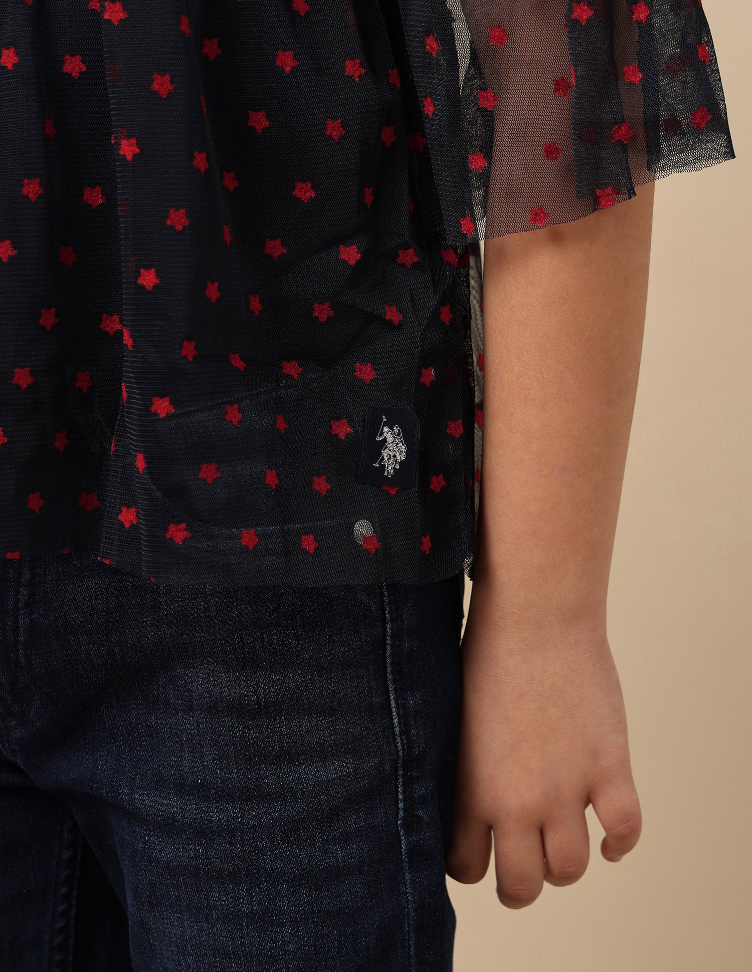 Star Print Tiered Top Navy - U.S. POLO ASSN. | Large