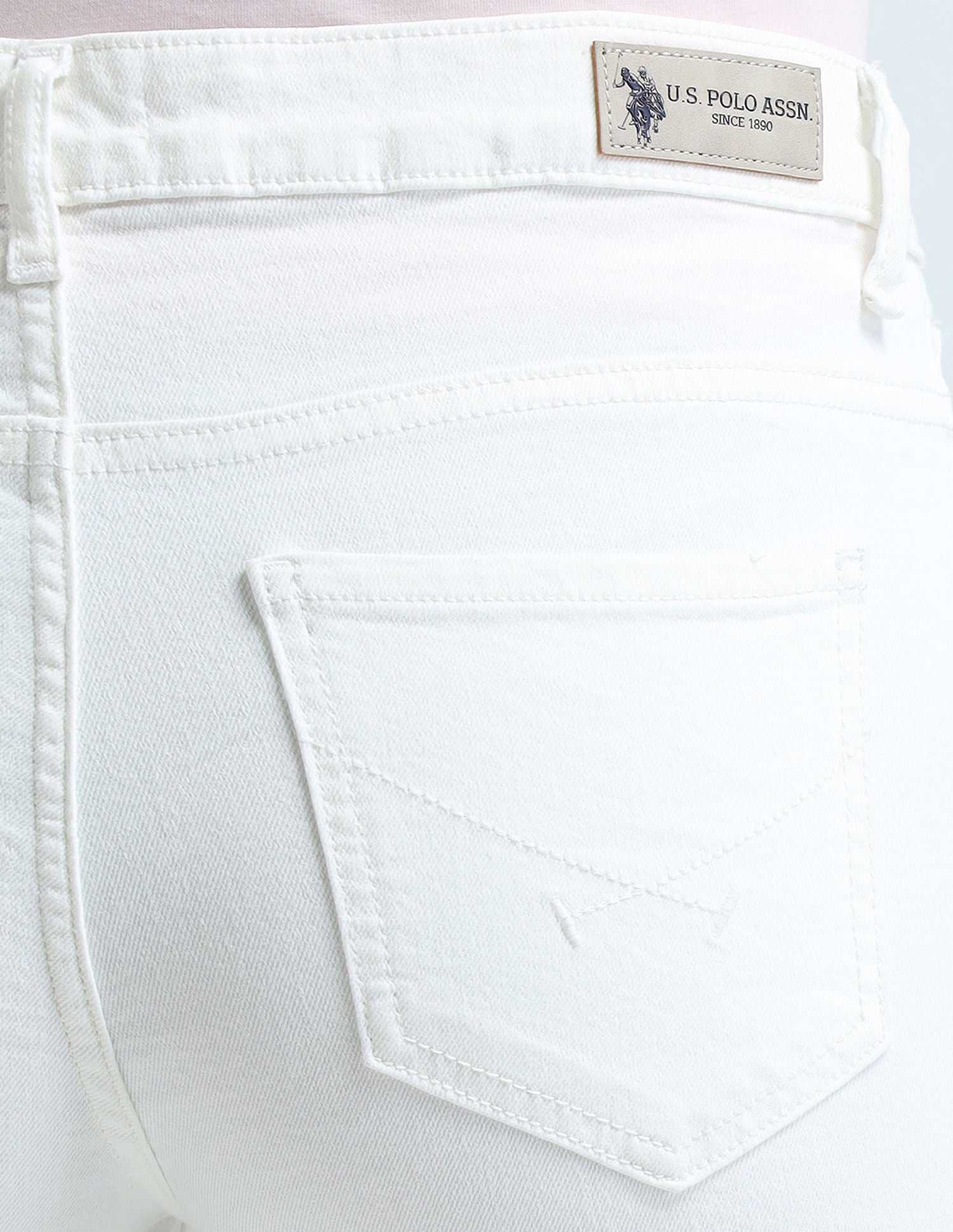 Slim Fit White Jeans White - U.S. POLO ASSN. | Large