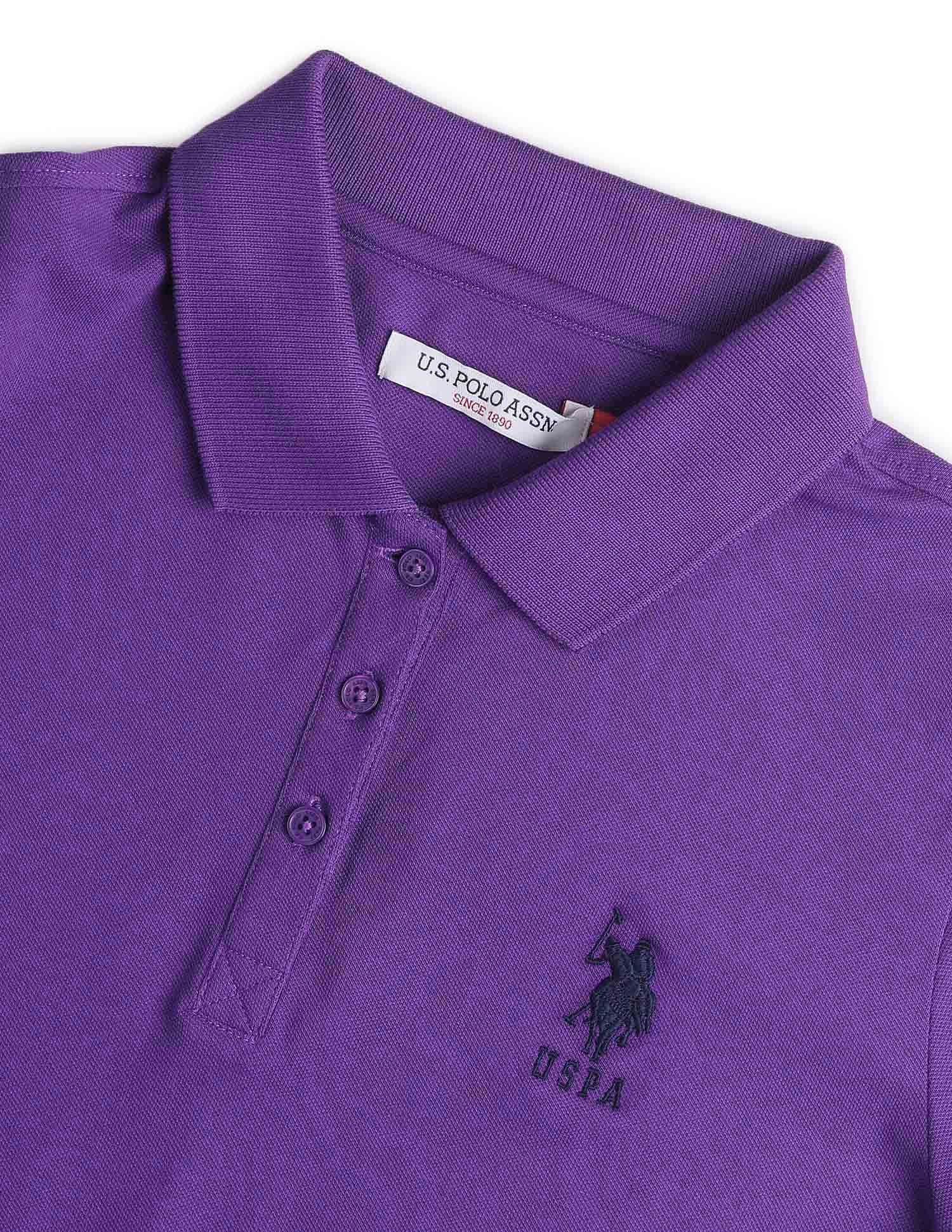 Regular Fit Brand Printed Polo Shirt Purple - U.S. POLO ASSN. | Large
