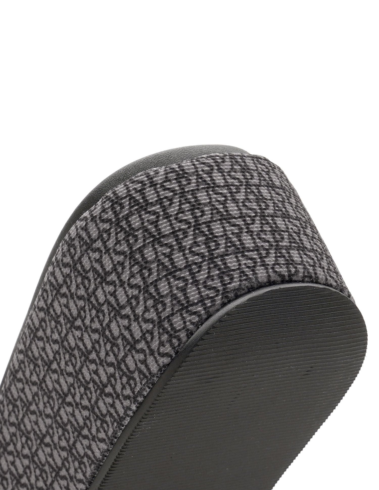 Women Open Toe Brand Print Savina Sandals Black - U.S. POLO ASSN. | Large