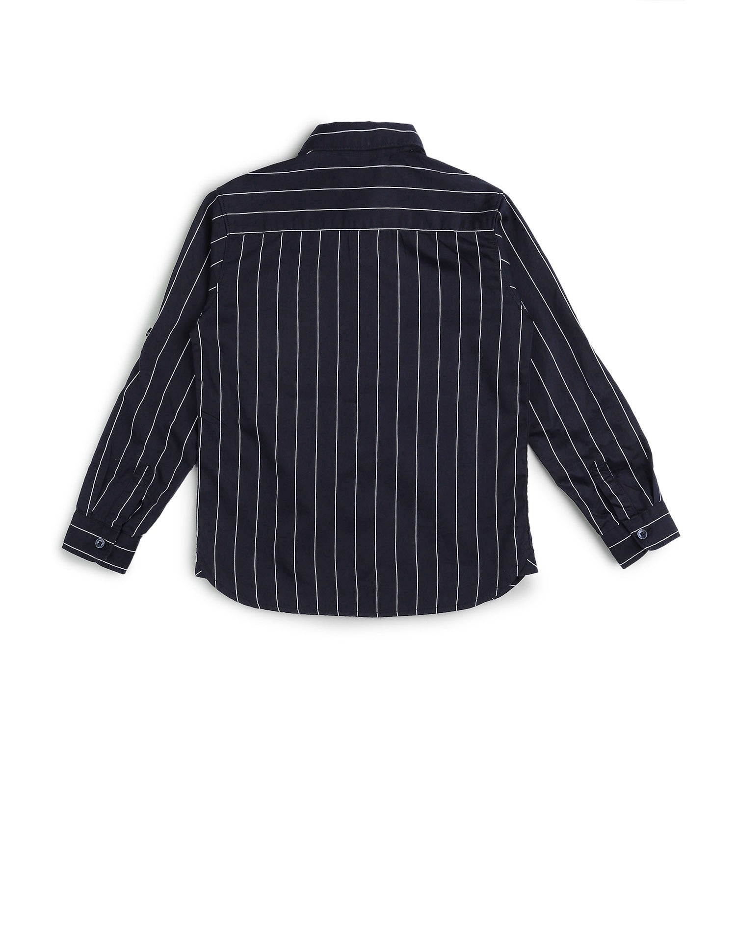 Boys Vertical Striped Twill Shirt Navy - U.S. POLO ASSN. | Large