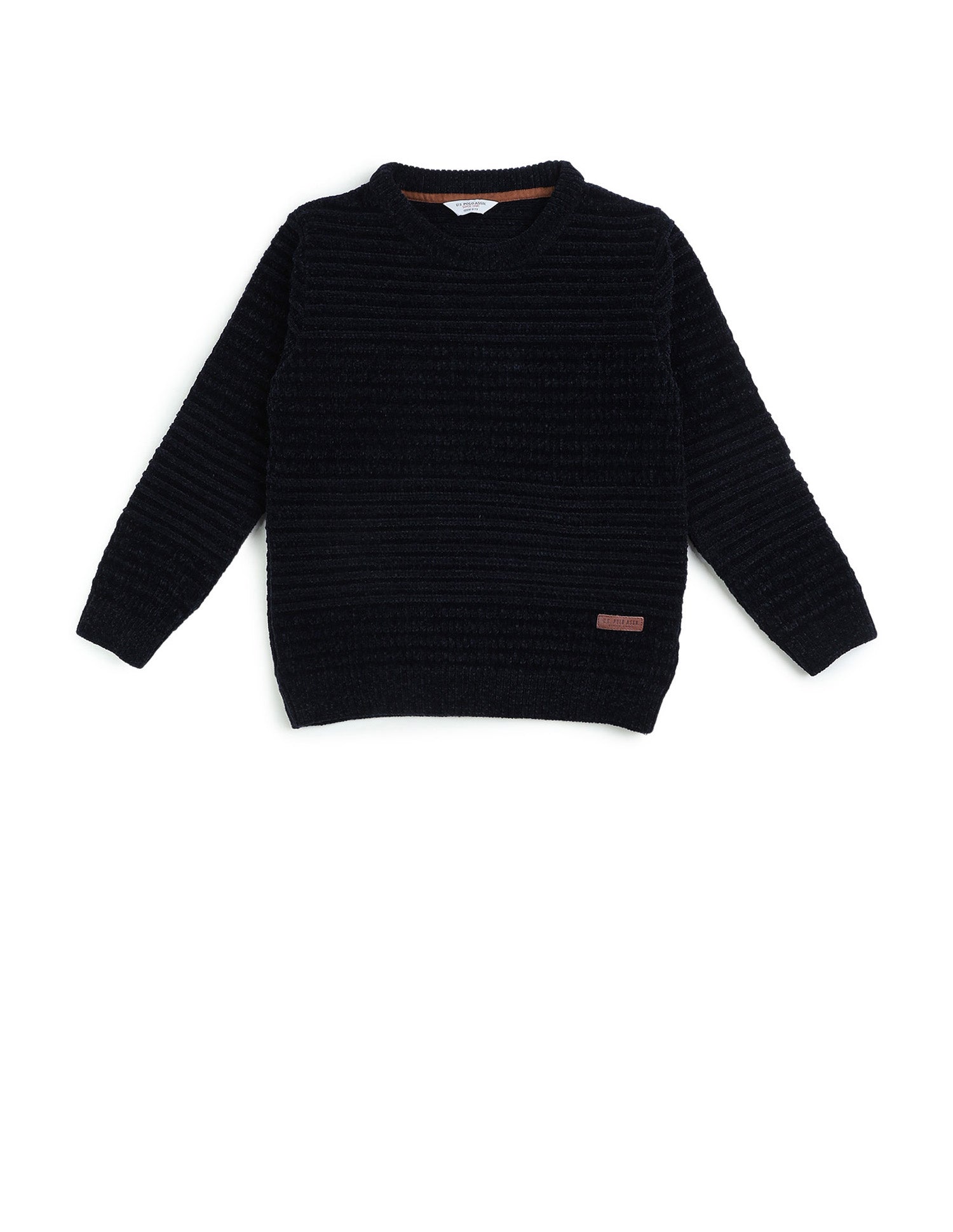 Boys Textured Mini Me Sweater Navy - U.S. POLO ASSN. | Large