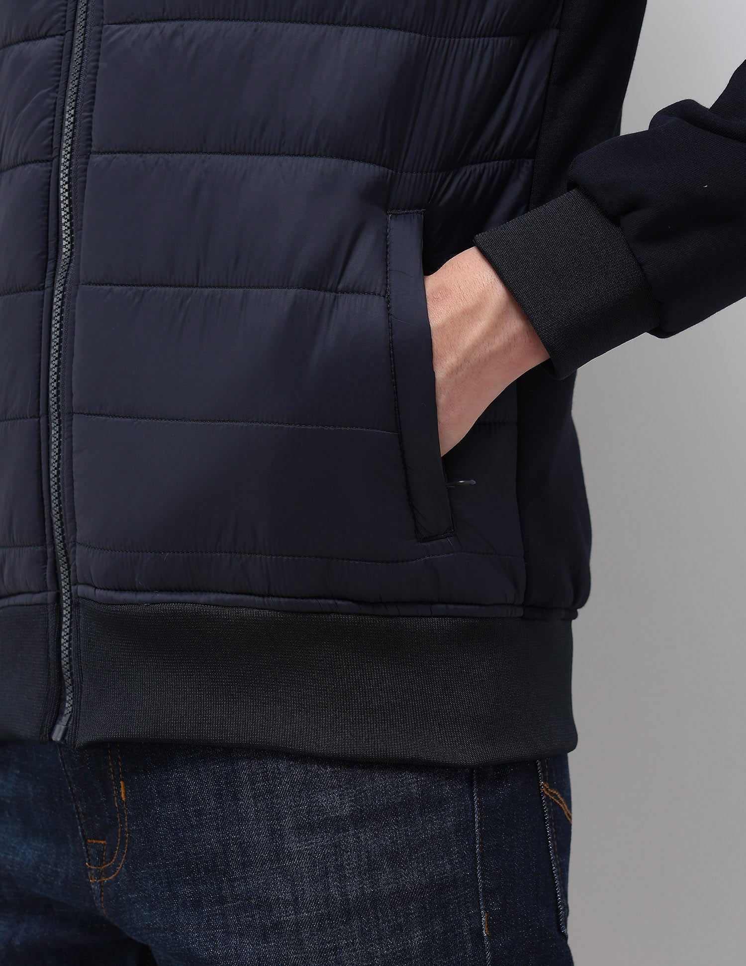 Solid Hooded Puffer Jacket Navy - U.S. POLO ASSN. | Large