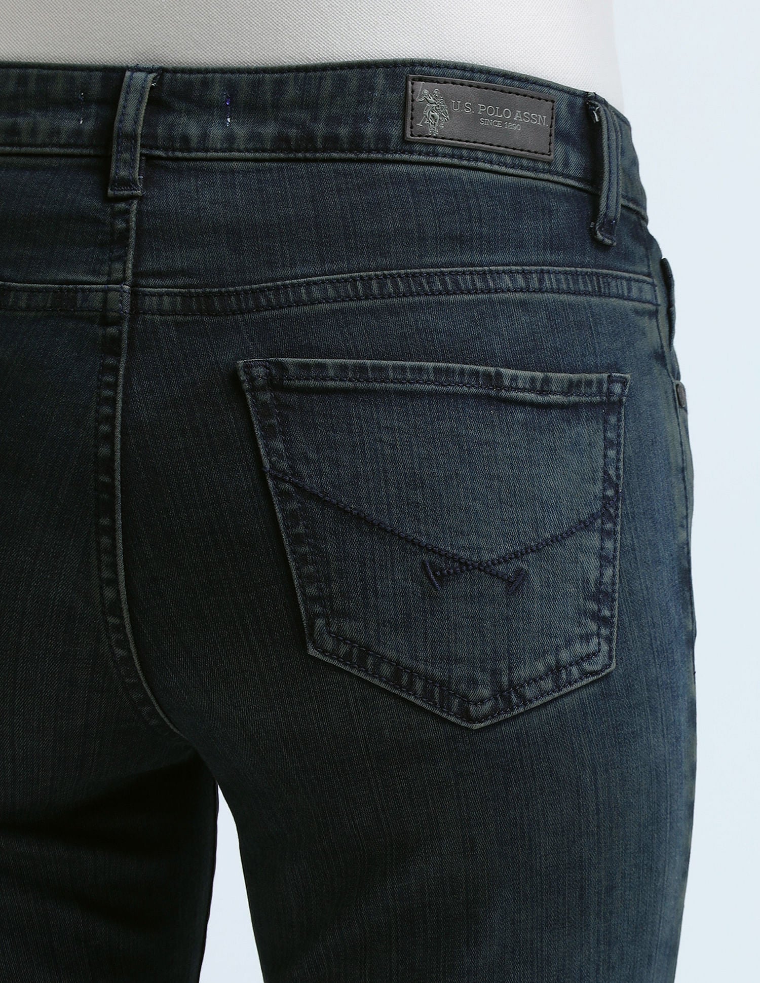 Skinny Bootcut Fit Blue Jeans Blue - U.S. POLO ASSN. | Large