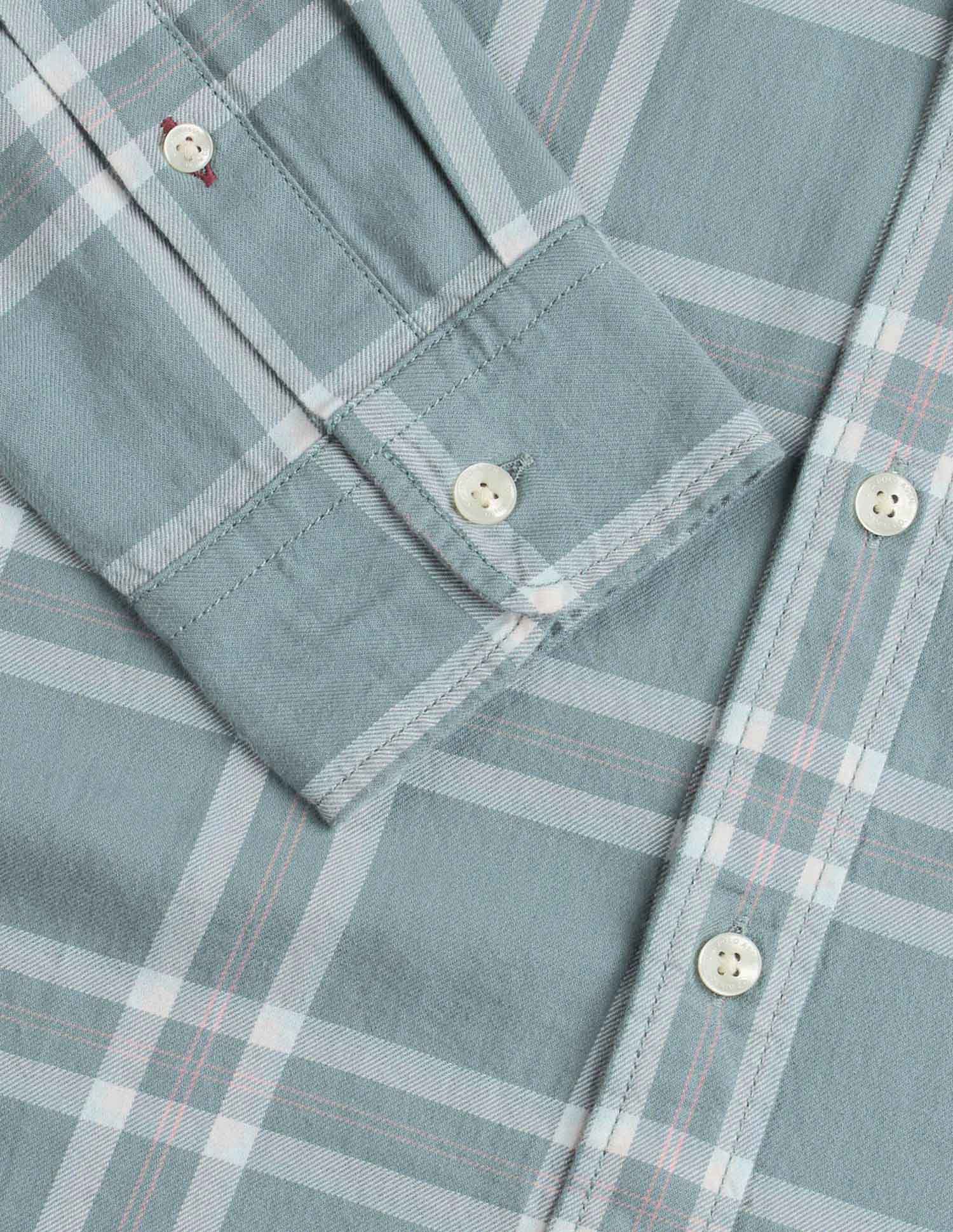 Grid Tattersall Checked Pure Cotton Shirt Green - U.S. POLO ASSN. | Large