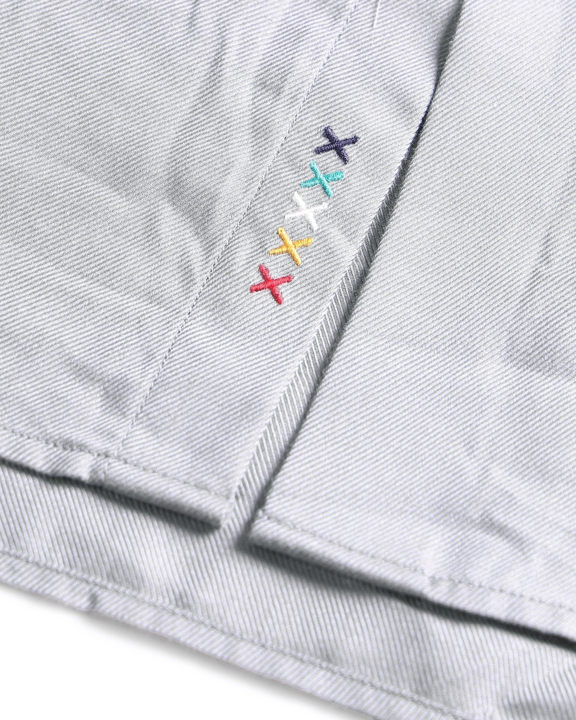 Pacho X Twill Tailored Fit Shirt Grey - U.S. Polo Assn. India | Large
